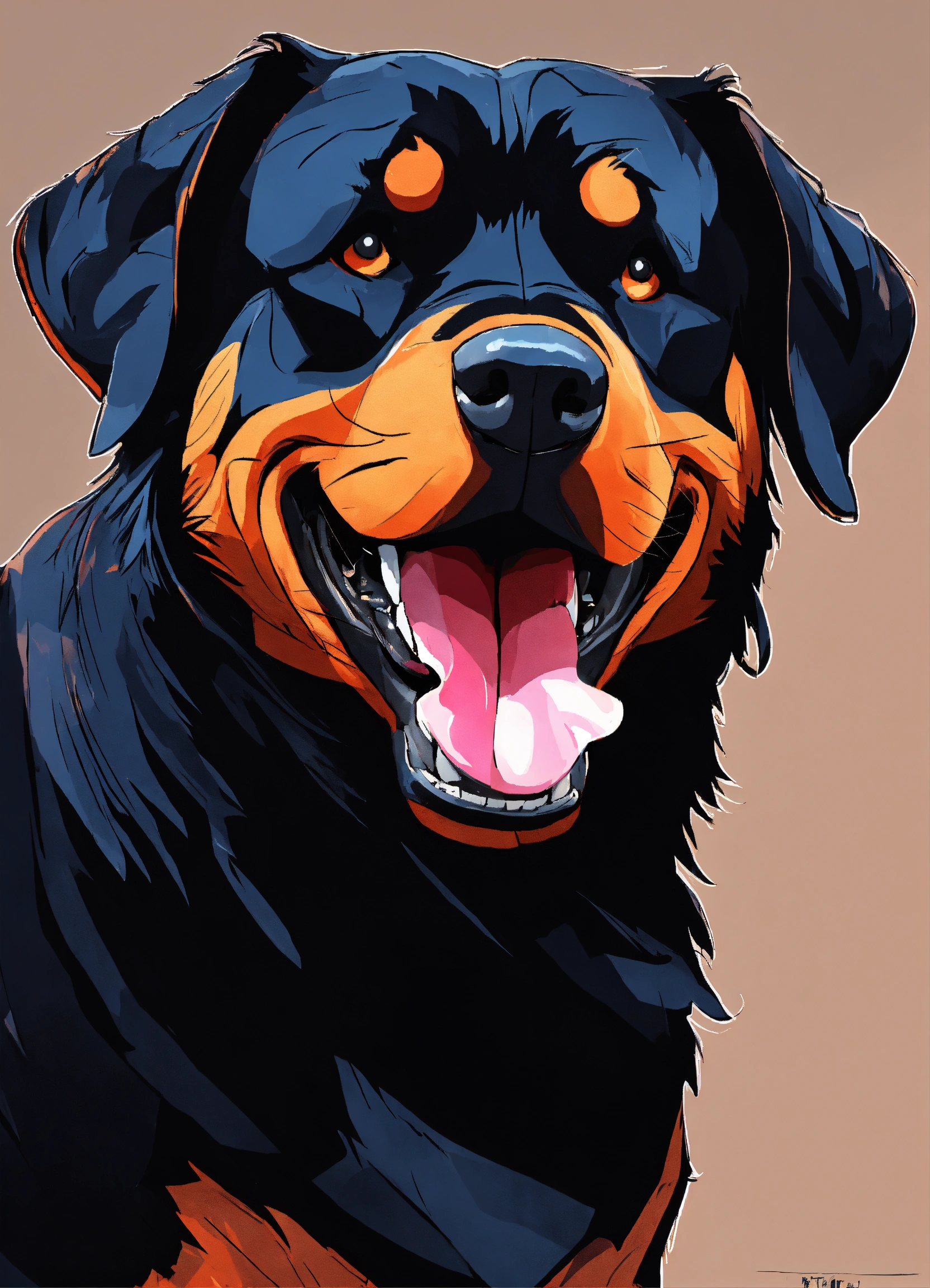 Lexica - Cool Rottweiller growling art style 8k trending on artstation