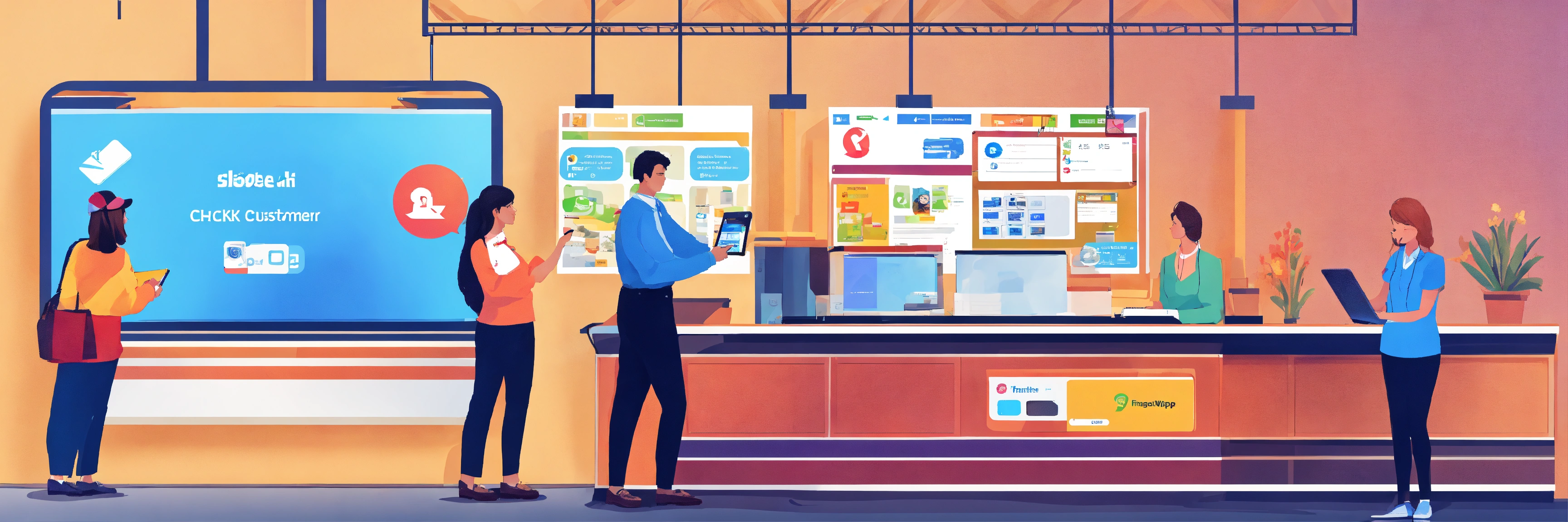 Lexica - CREATE A CHECK-IN COUNTER WHERE A CUSTOMER SERVICE REP ASSISTS ...
