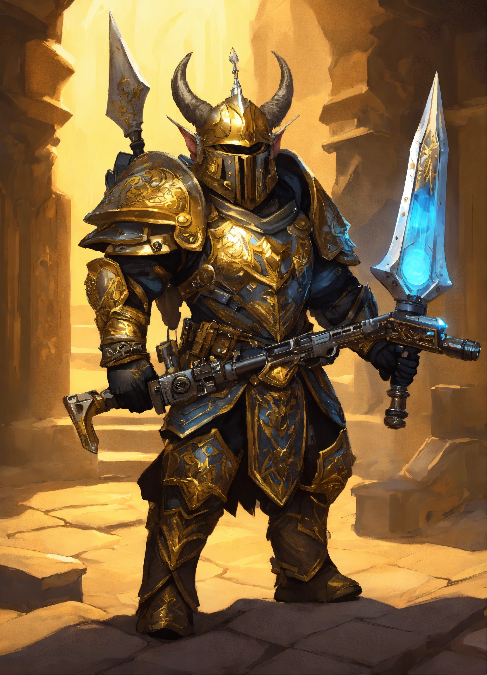 Lexica - Dwarf fantasy character wearing heavy fantasy elven armor ...