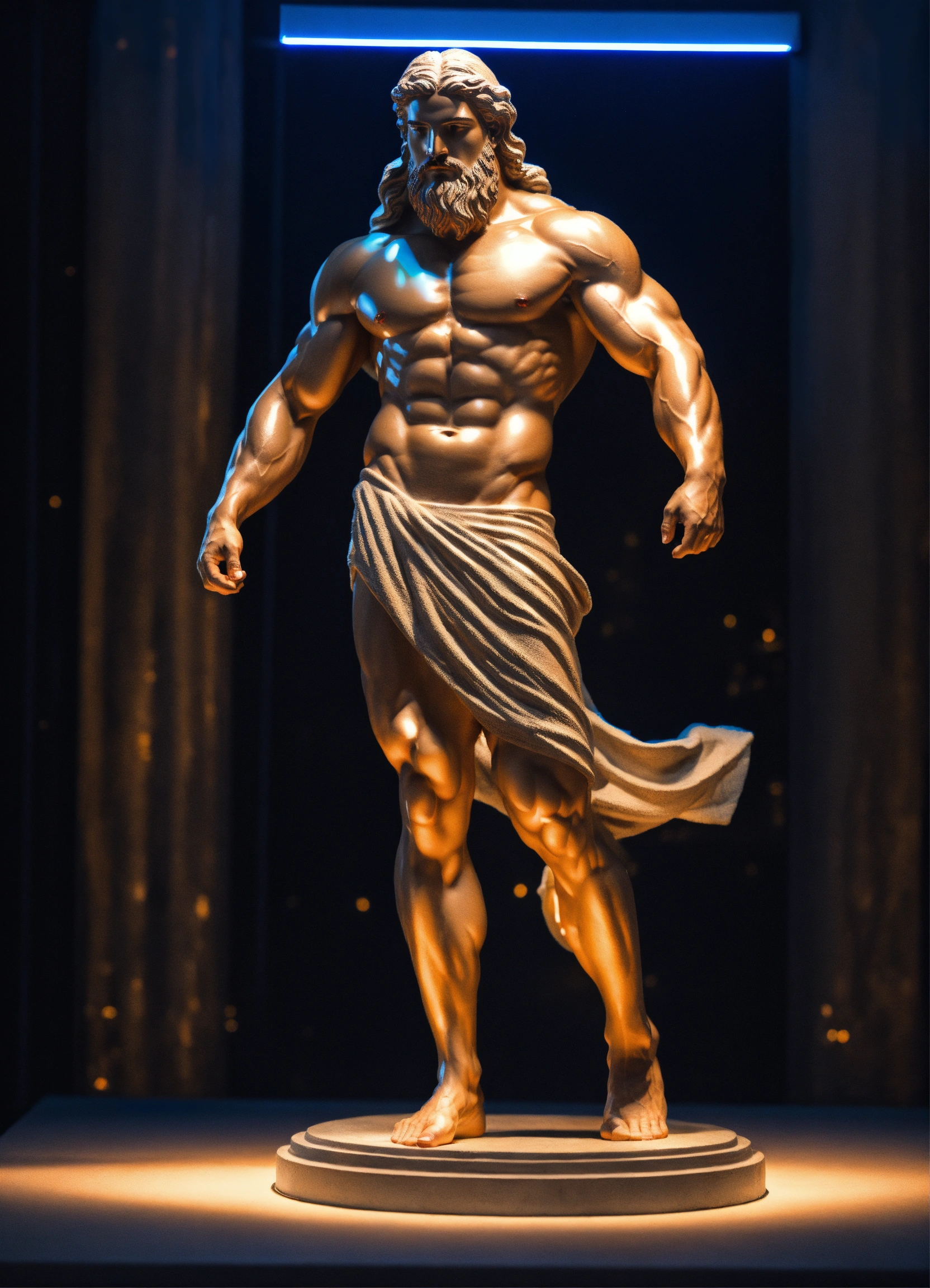 Lexica - Simple muscular greek god statue with middelparting hair with ...