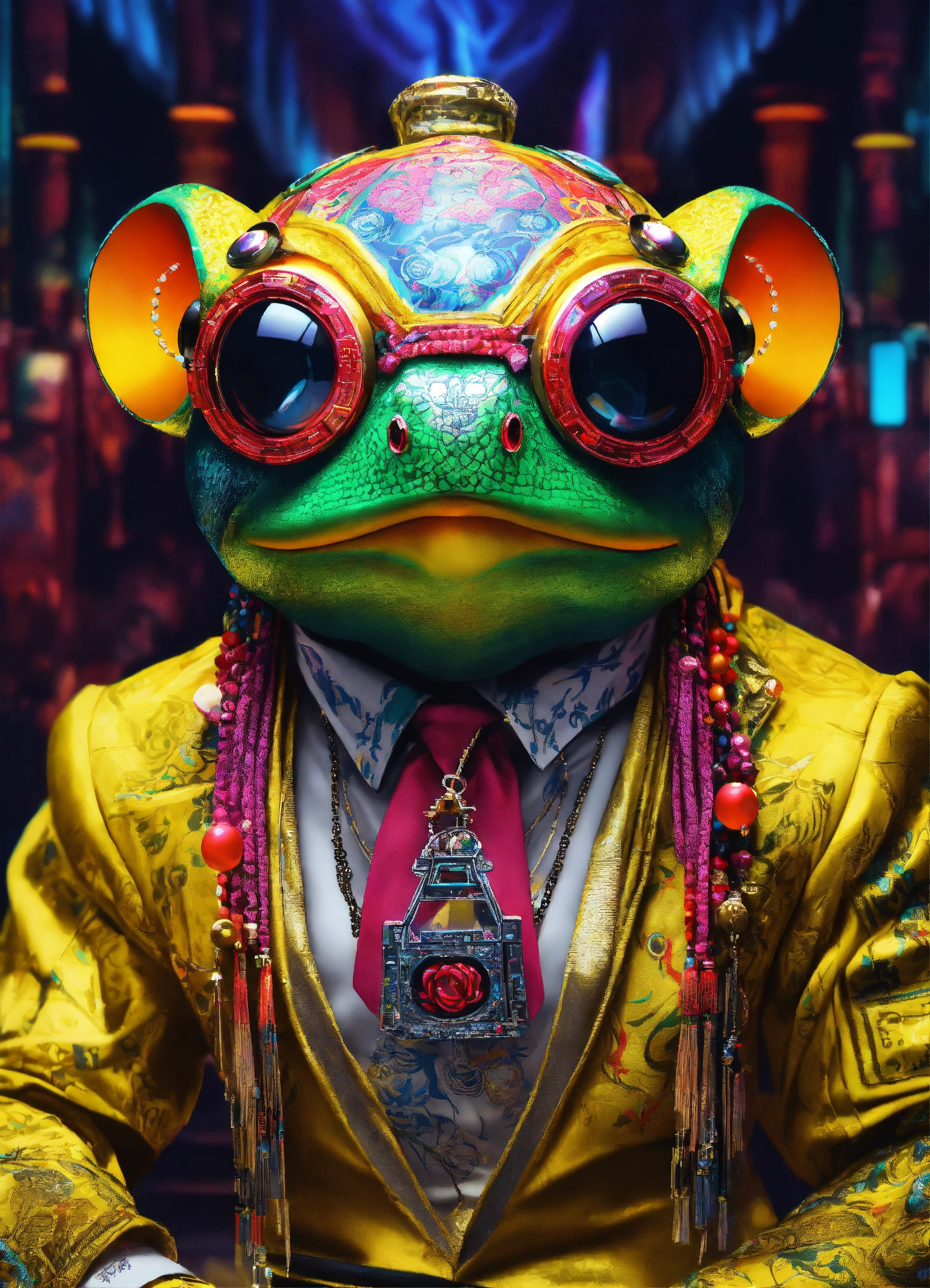 Lexica - I’m Photorealistic portrait of A Sapphire TOAD occult ...