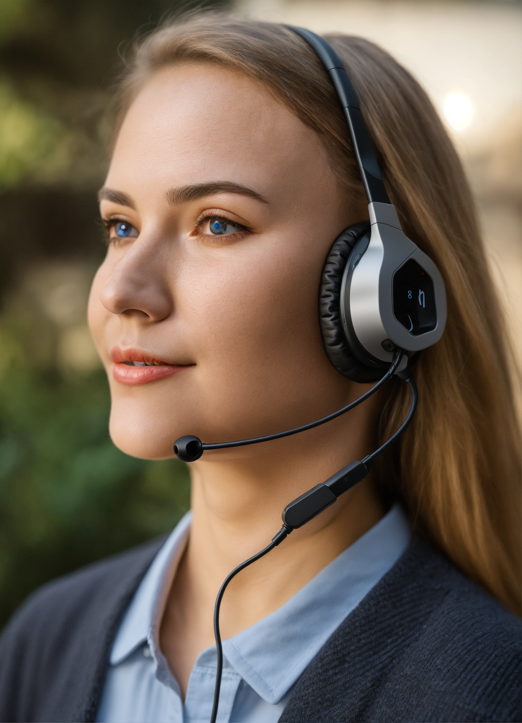 Lexica - Smart elegant small headset on visually impaired individual ...