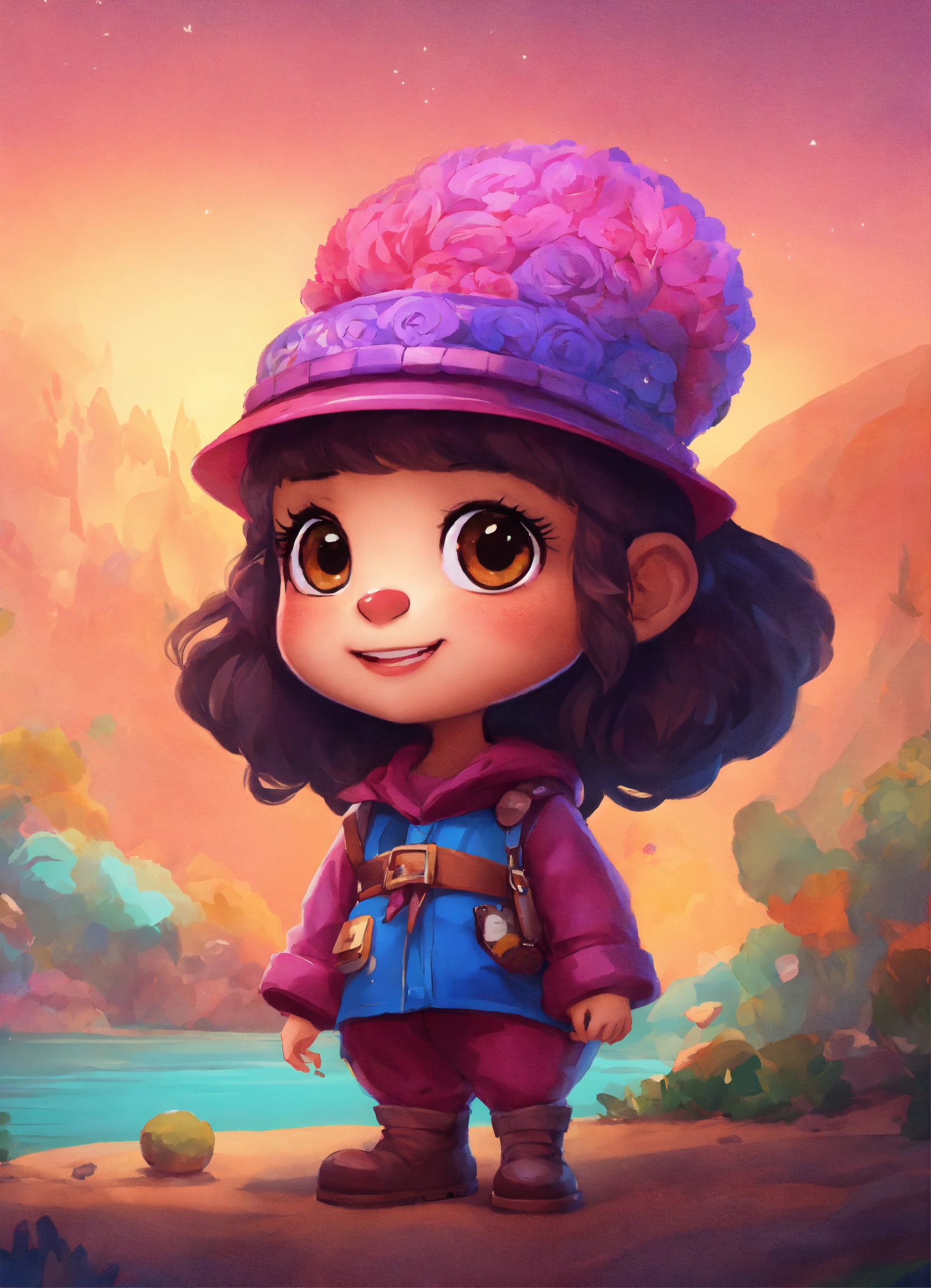 Lexica - Cute colorful small cartoon character