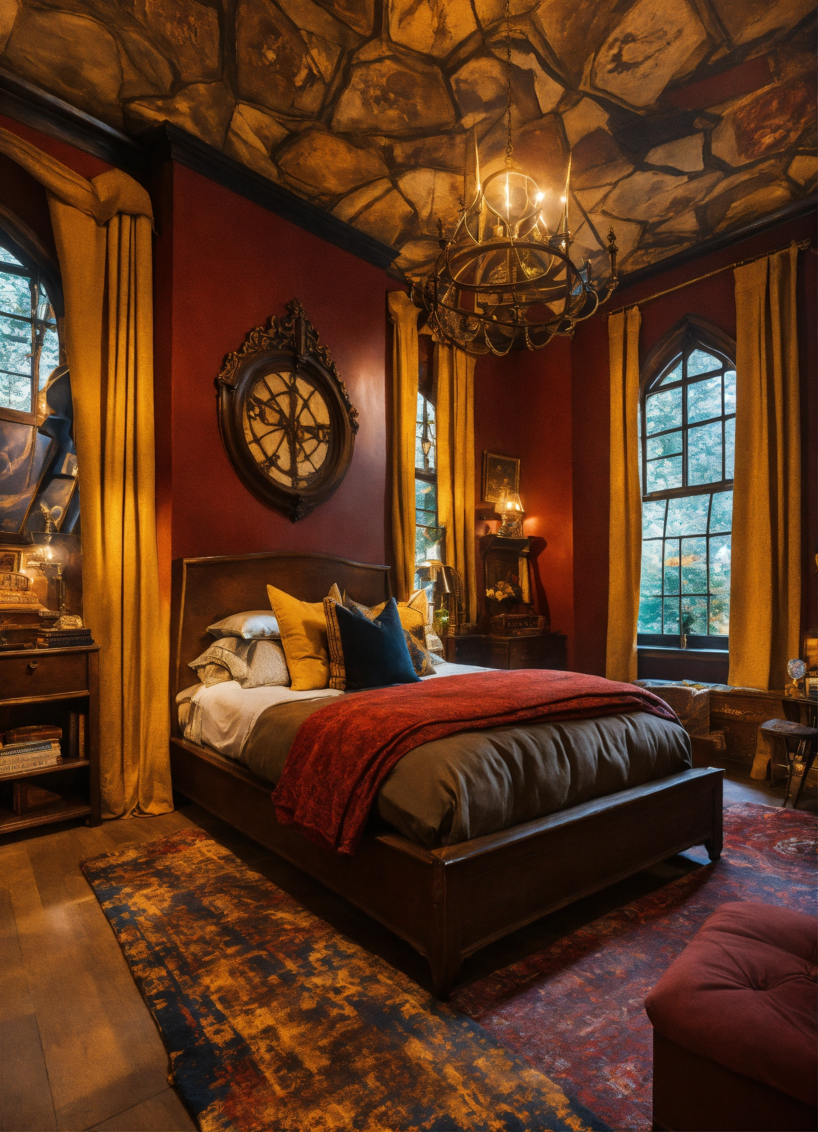 Lexica - Interior of a bedroom inspired by Harry Potter