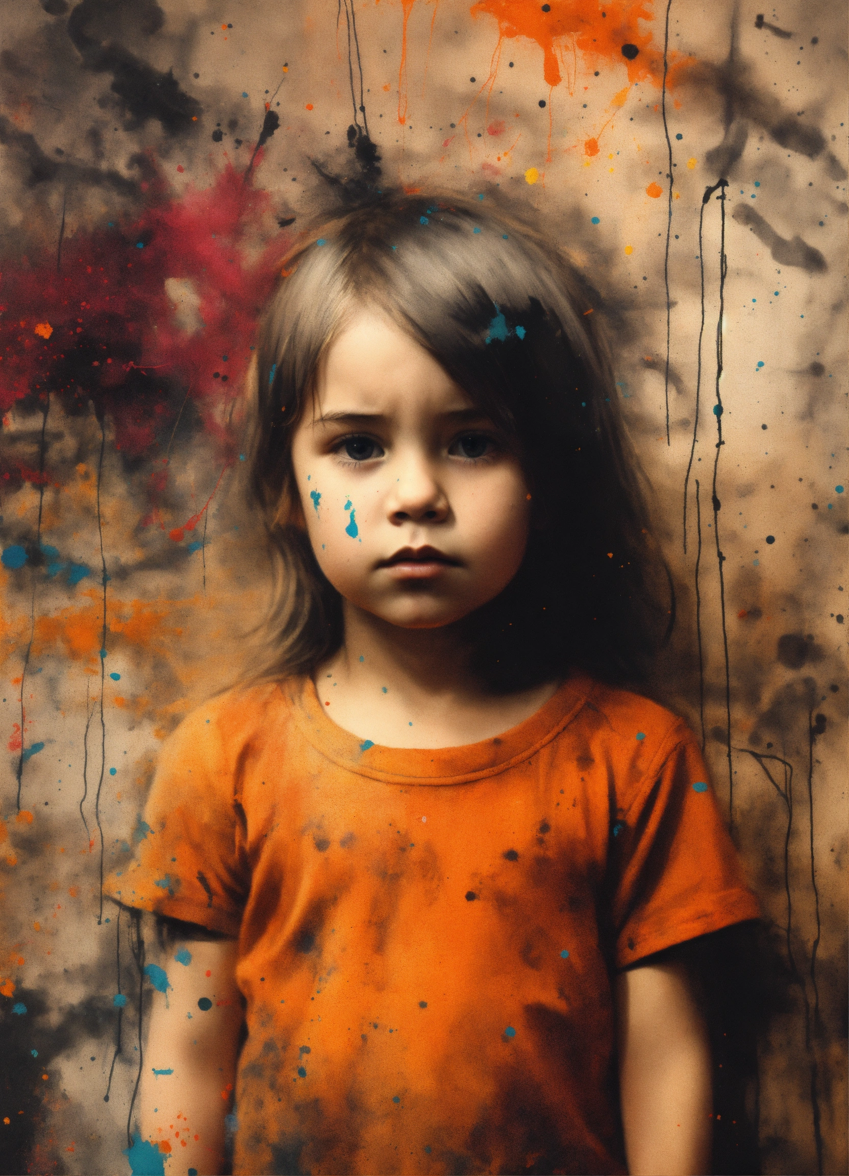 Lexica - Create the child portrait outline of representation of anxiety ...