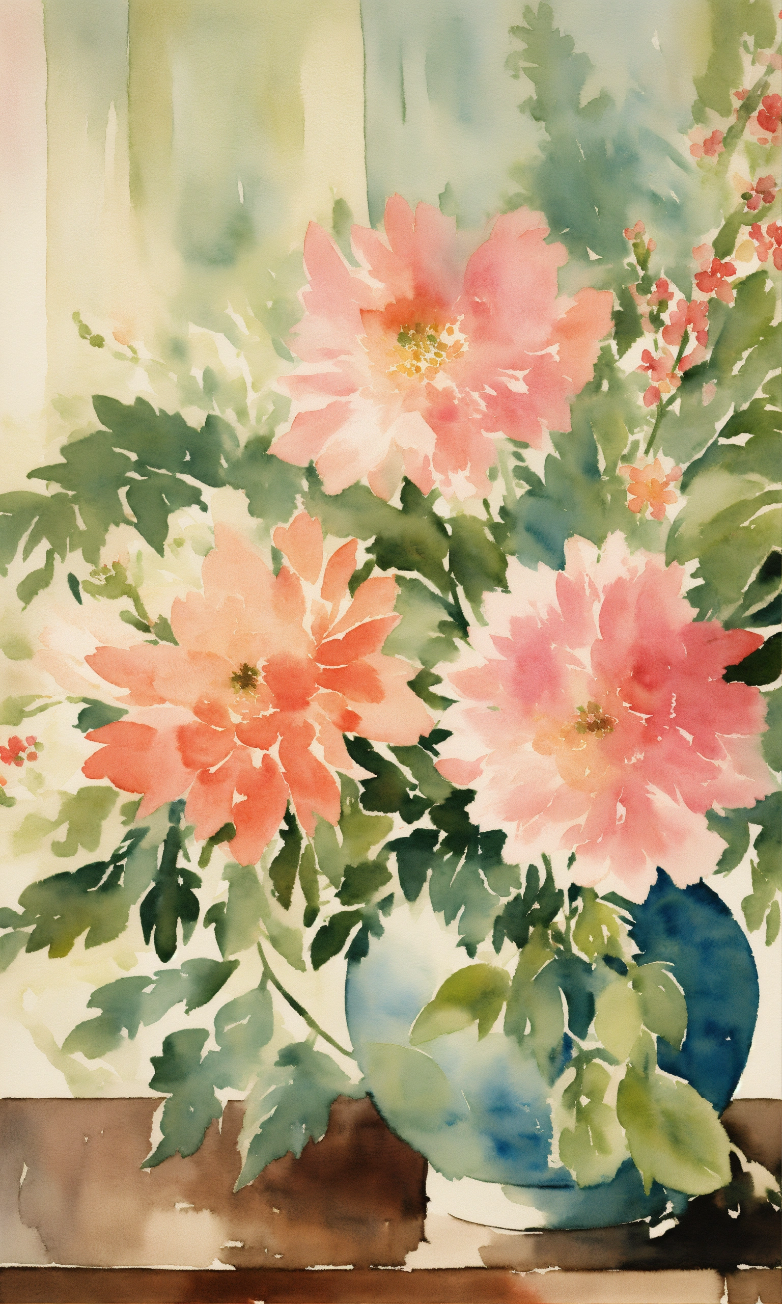 Lexica - Vintage Deco Art Print for a living room entry way floral ...