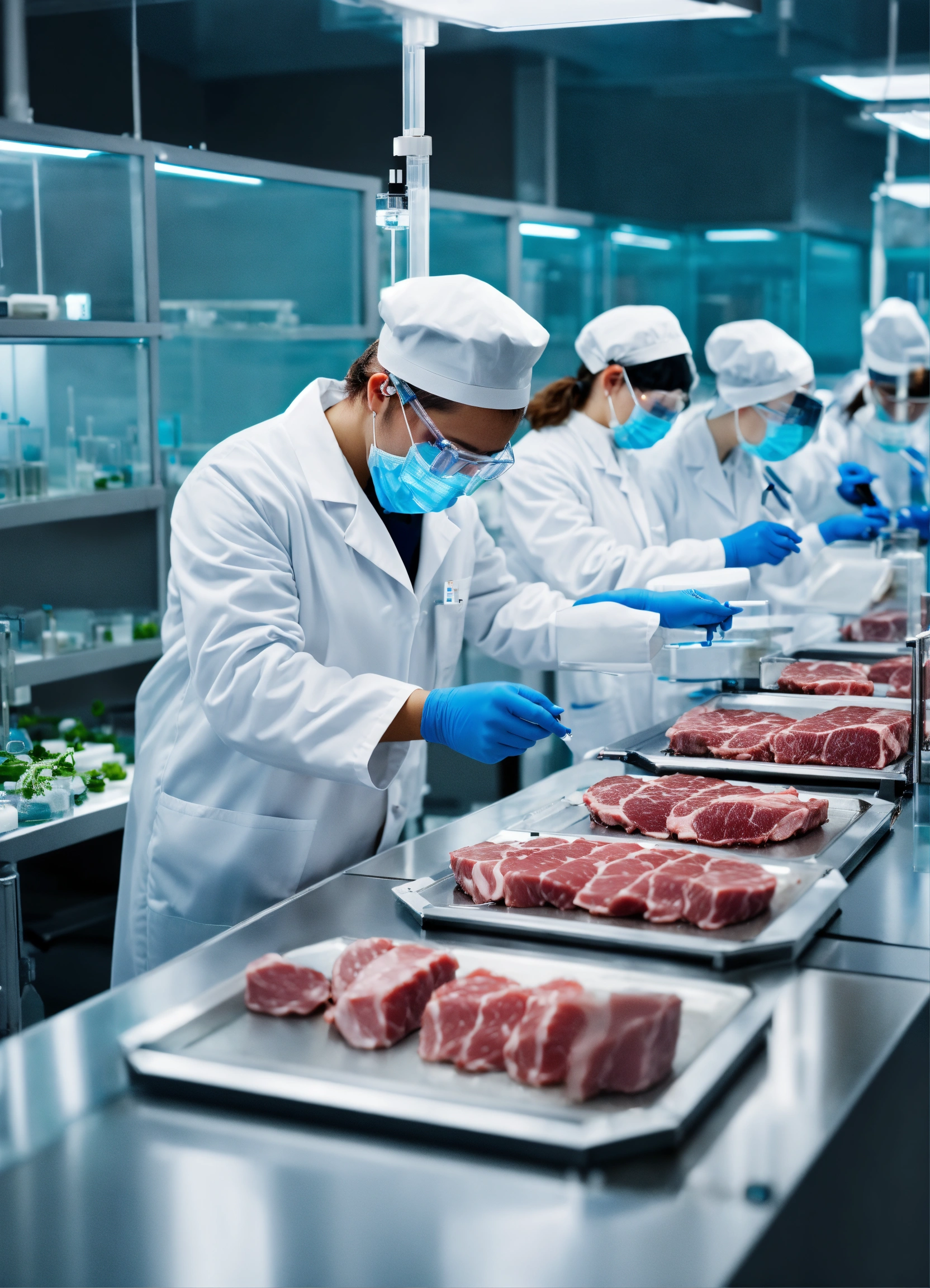 Lexica - Group of diverse scientists wearing lab coats working on a ...
