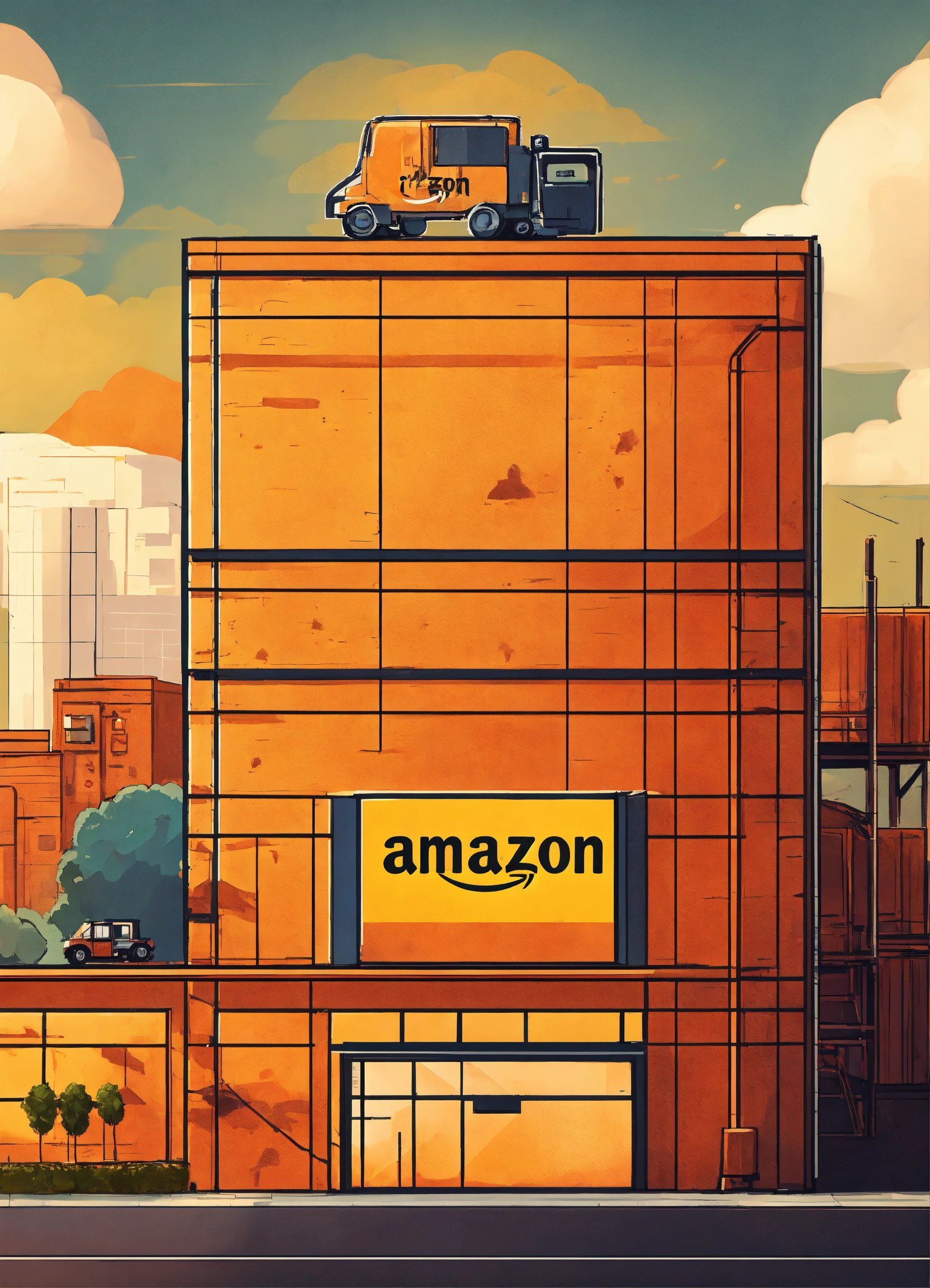 Lexica - Create an image that symbolizes Amazon's growth and dominance ...