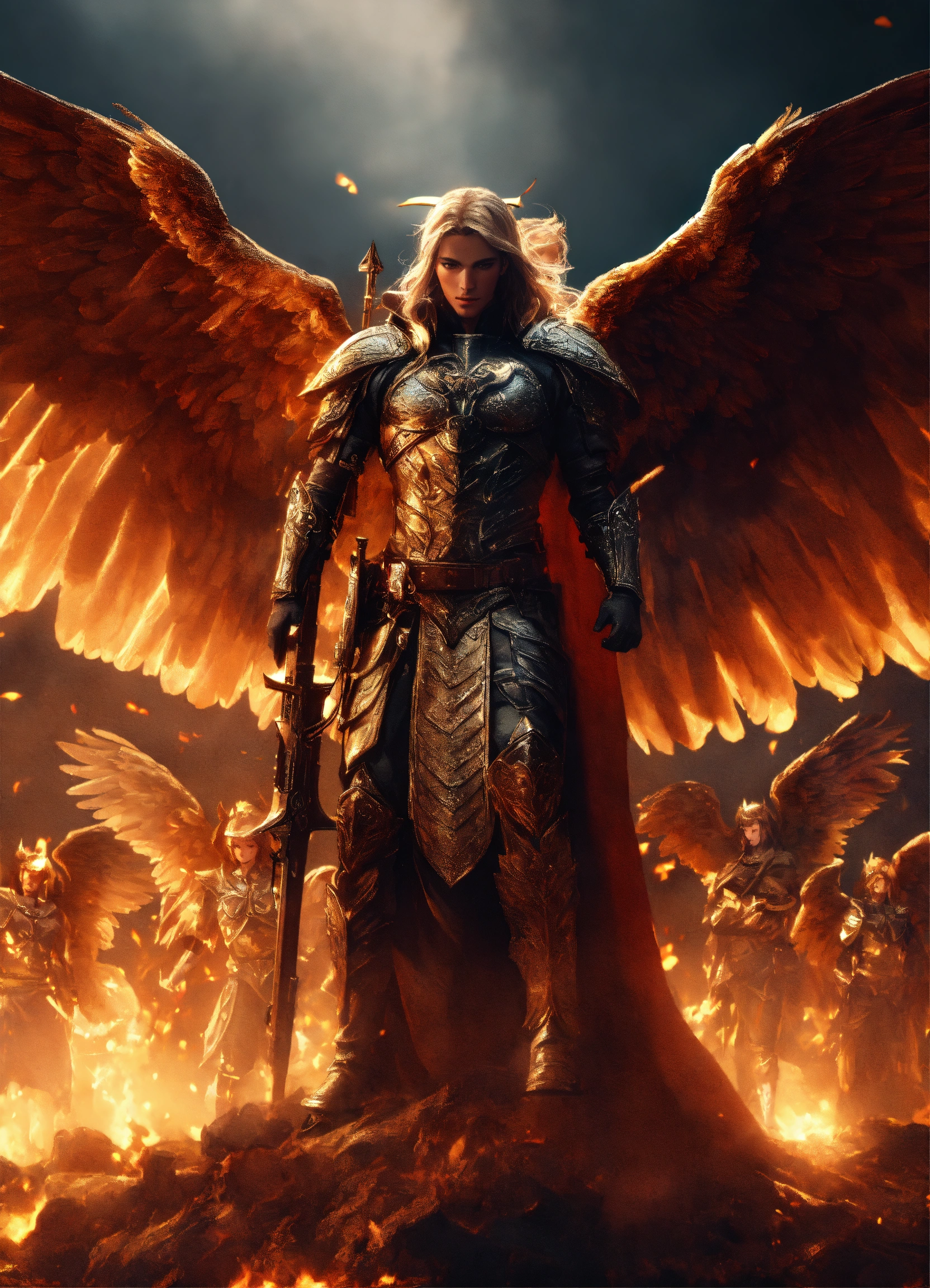 Lexica - Group with a lot of angels soldiers of lucifer, cinematic ...