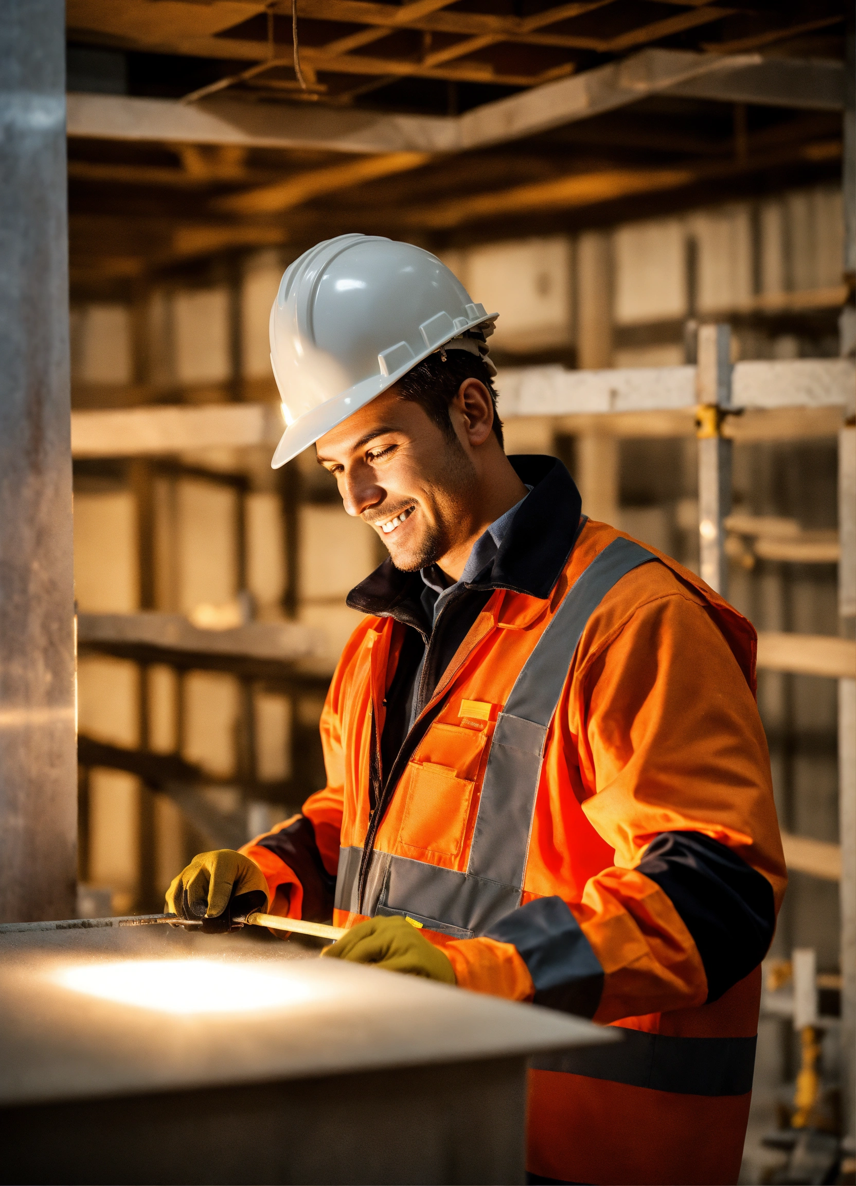 Lexica - Envision a well-organized construction site where a skilled ...