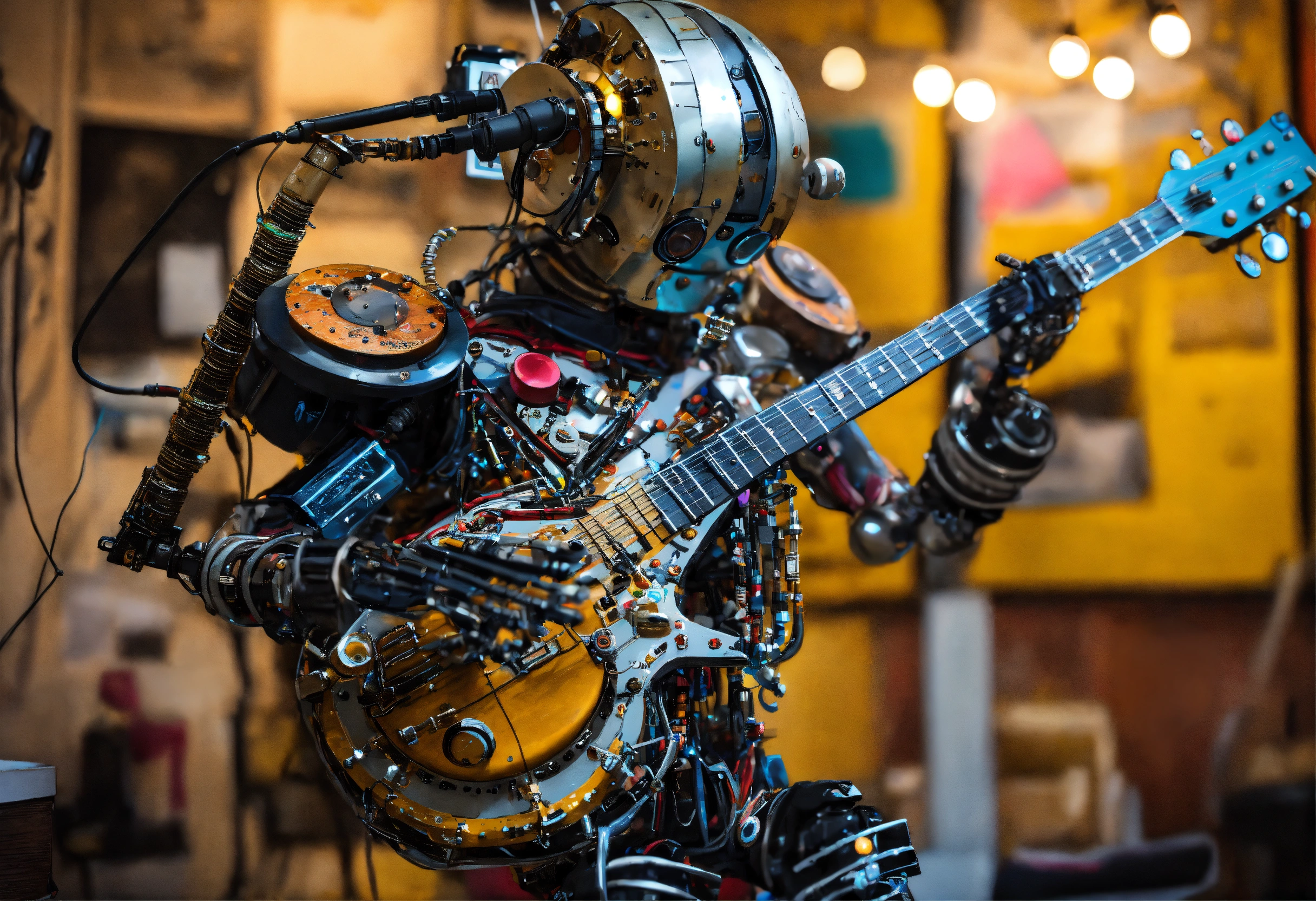 Lexica - A musicpunk robot made entirely out of music instruments