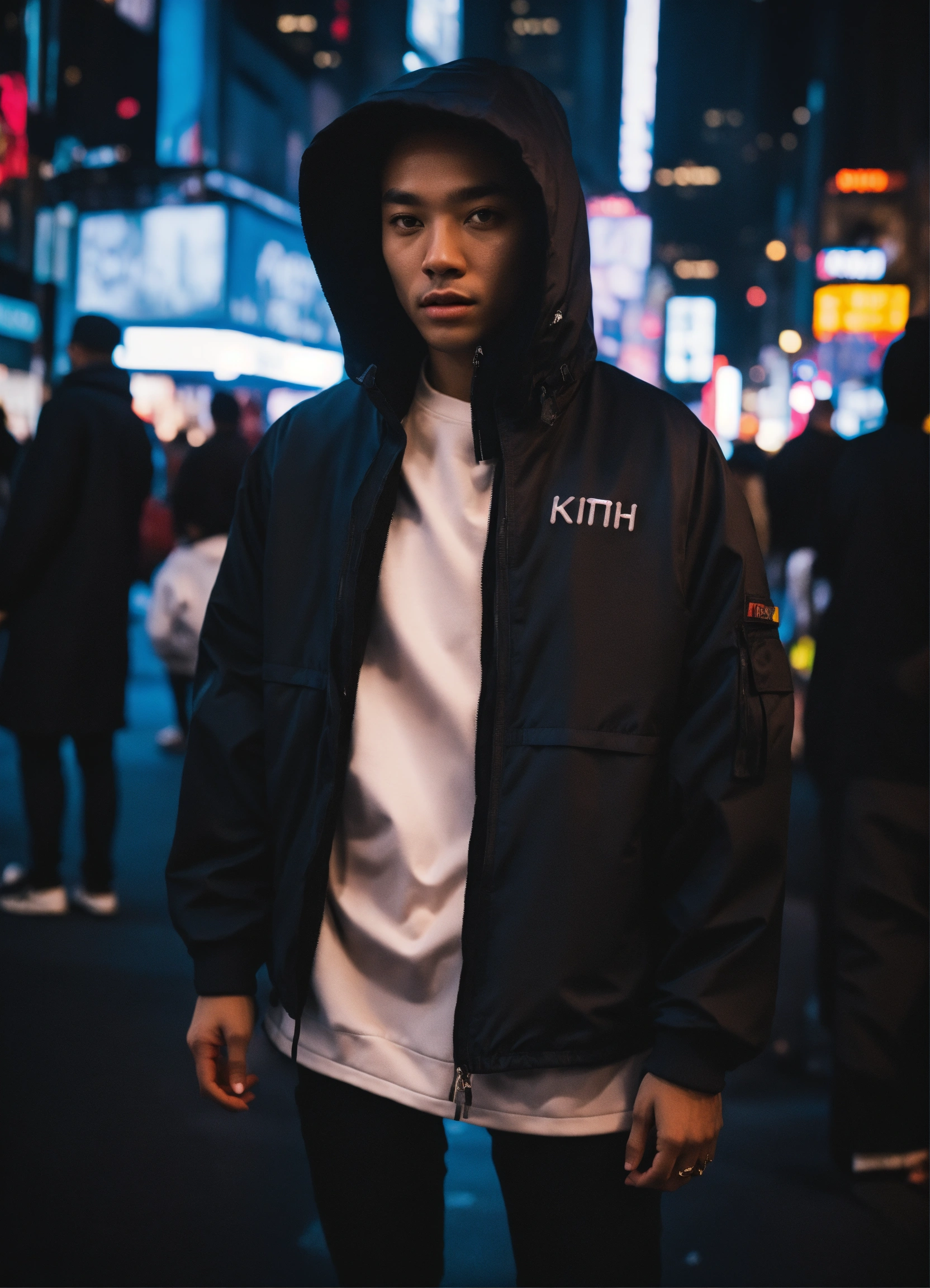 Lexica - Futuristic elite minimal KITH jacket streetwear, shot in NYC ...