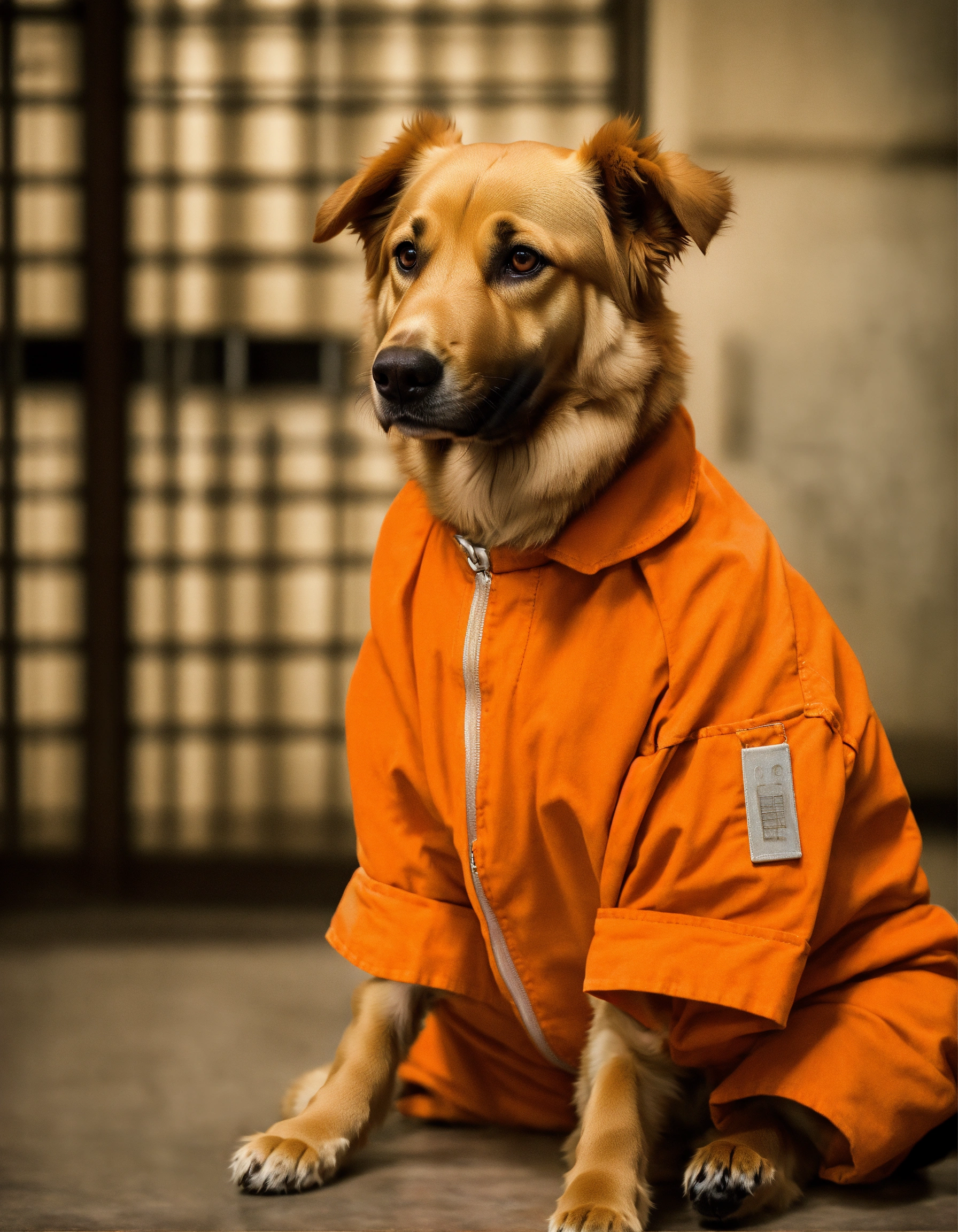 Orange dog prisoner costume hotsell