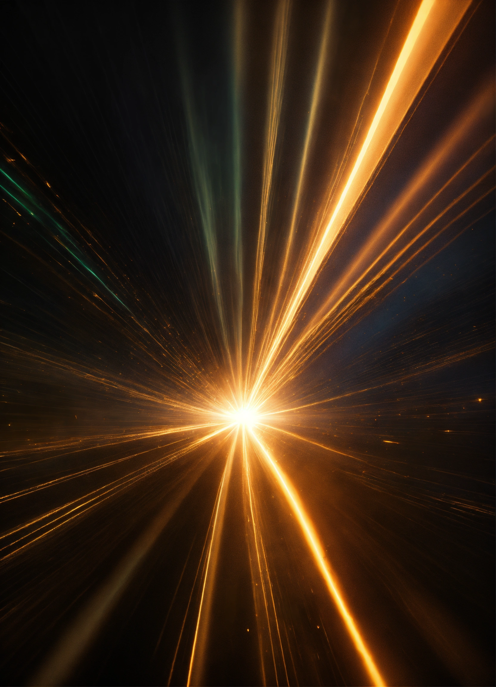 Lexica - Hyper realistic rays of light on black background