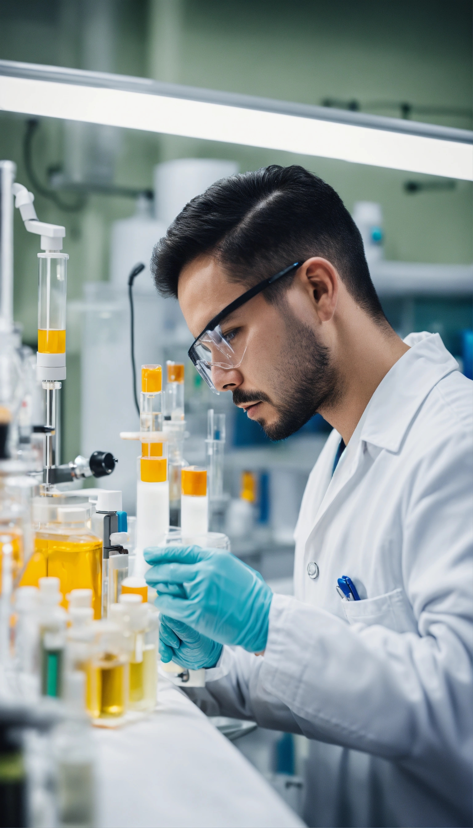 Lexica - Man in a lab creating products for skin health