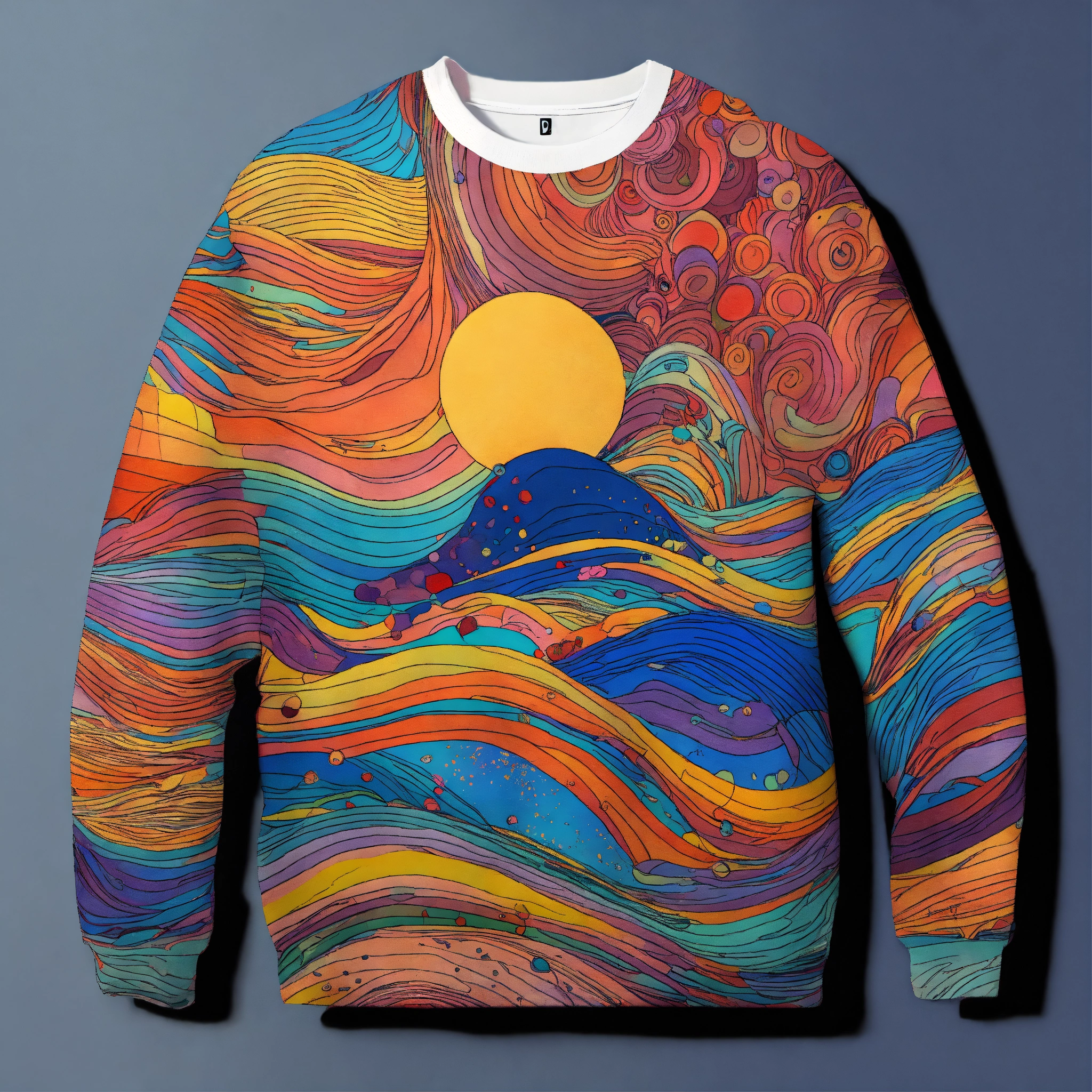 Lexica - Drawing on a sweatshirt. Create an abstract artwork where ...