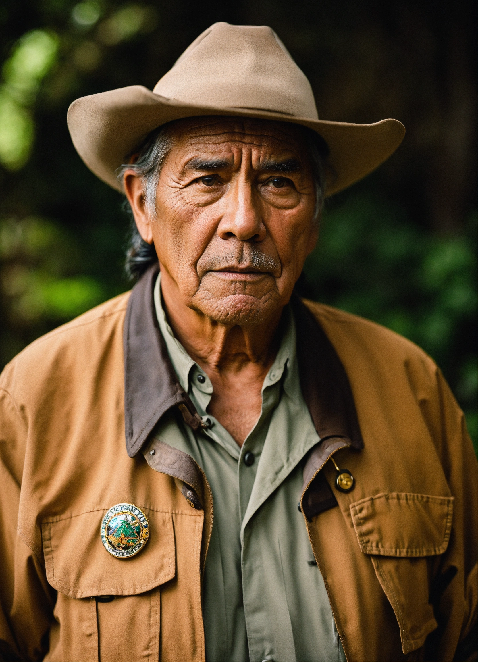 Lexica - Scared unique expressive old park ranger cherokee native ...