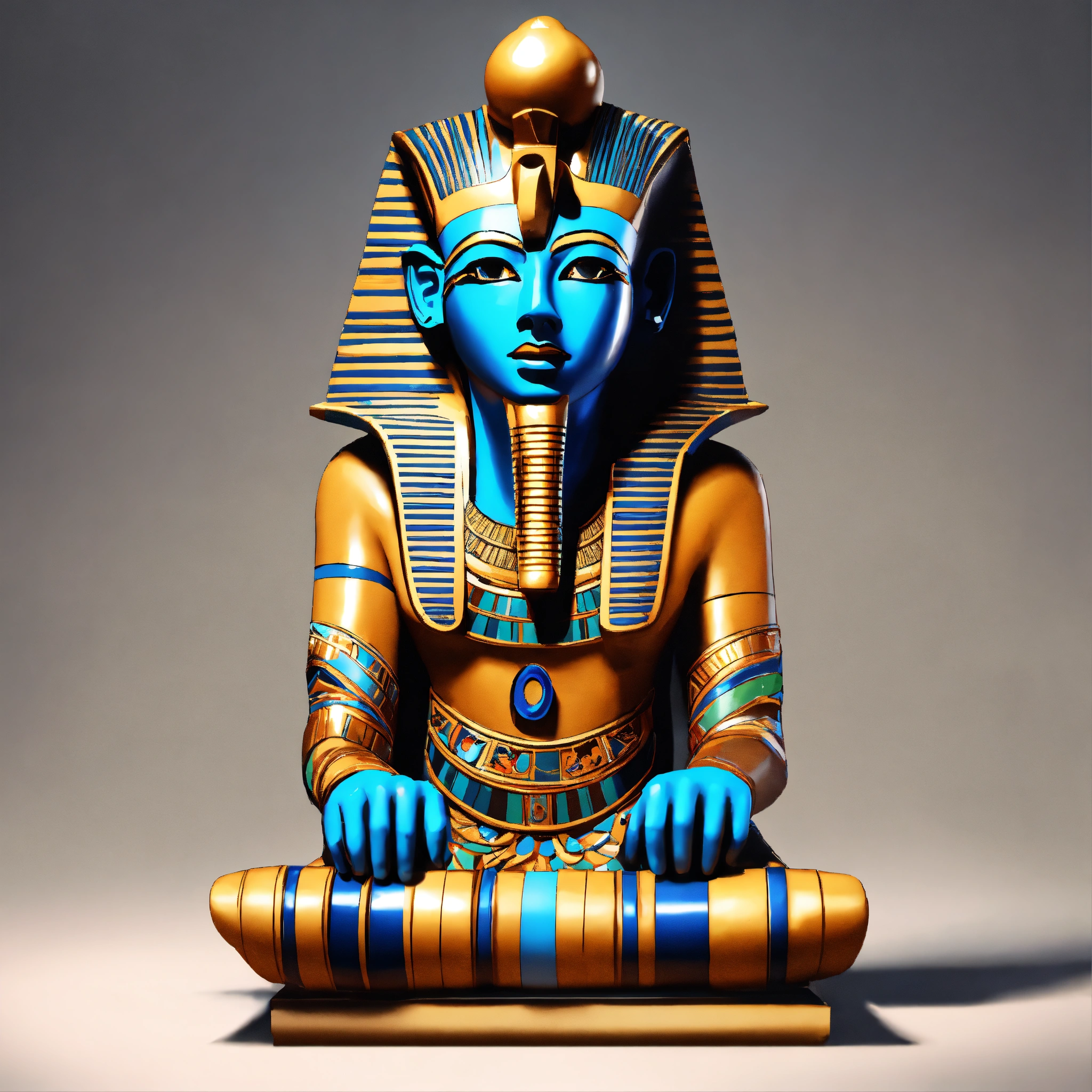 Lexica - Statuette of Osiris, isolate object, volumetric cartoon oil ...