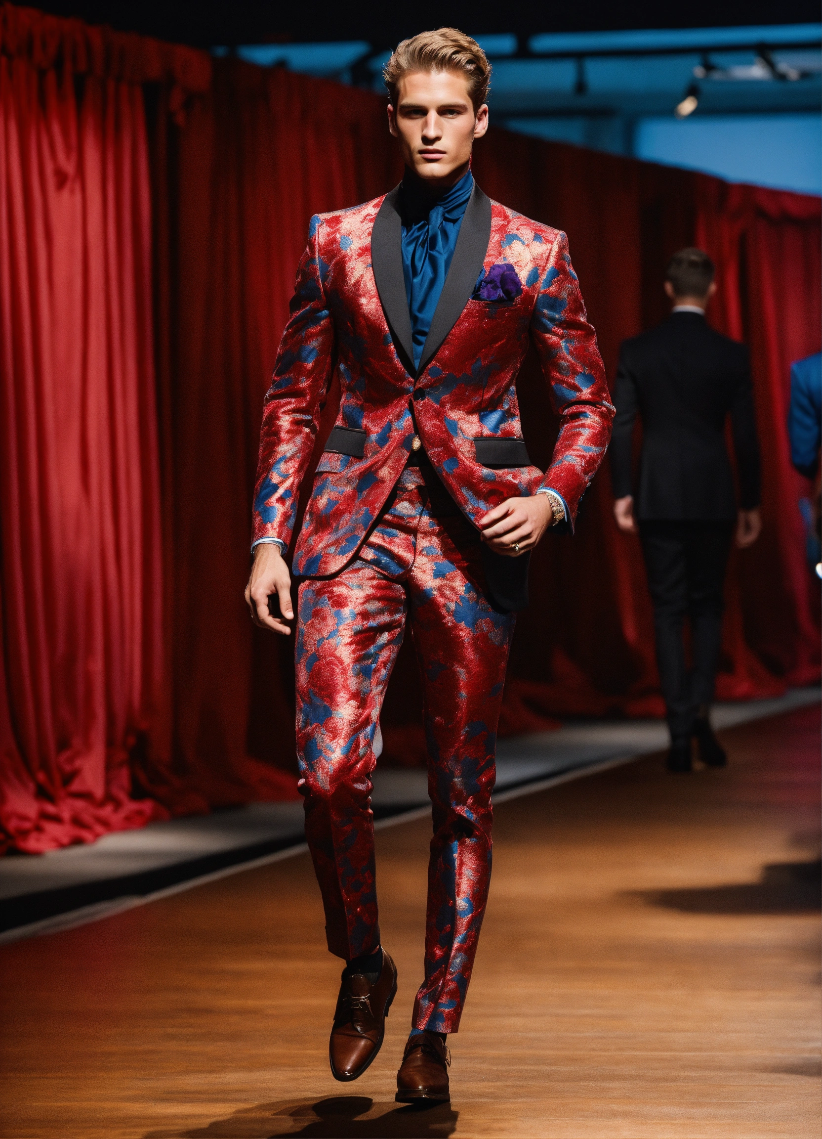Lexica - A full-body portrait of a man Male fashion model dressed as ...