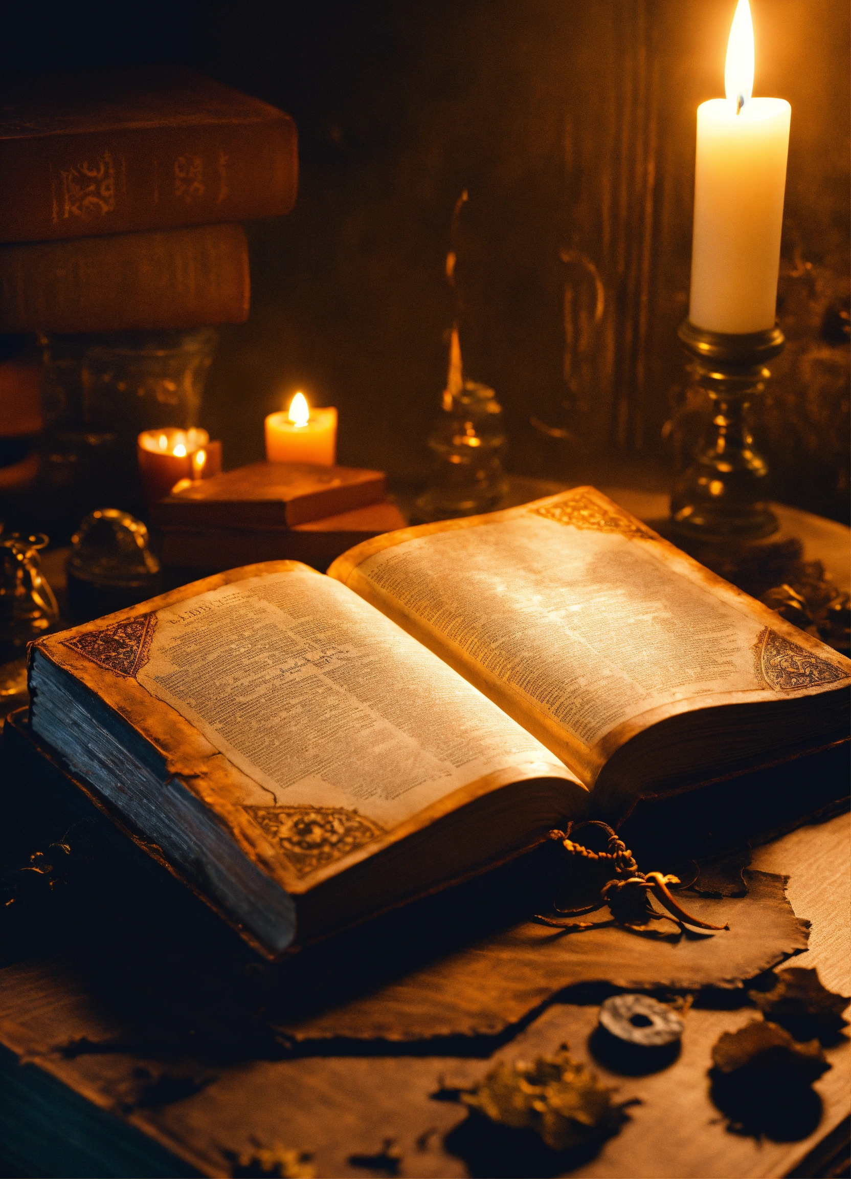 Lexica - A cursed magical book laying on a table, cursed vibes, evil ...