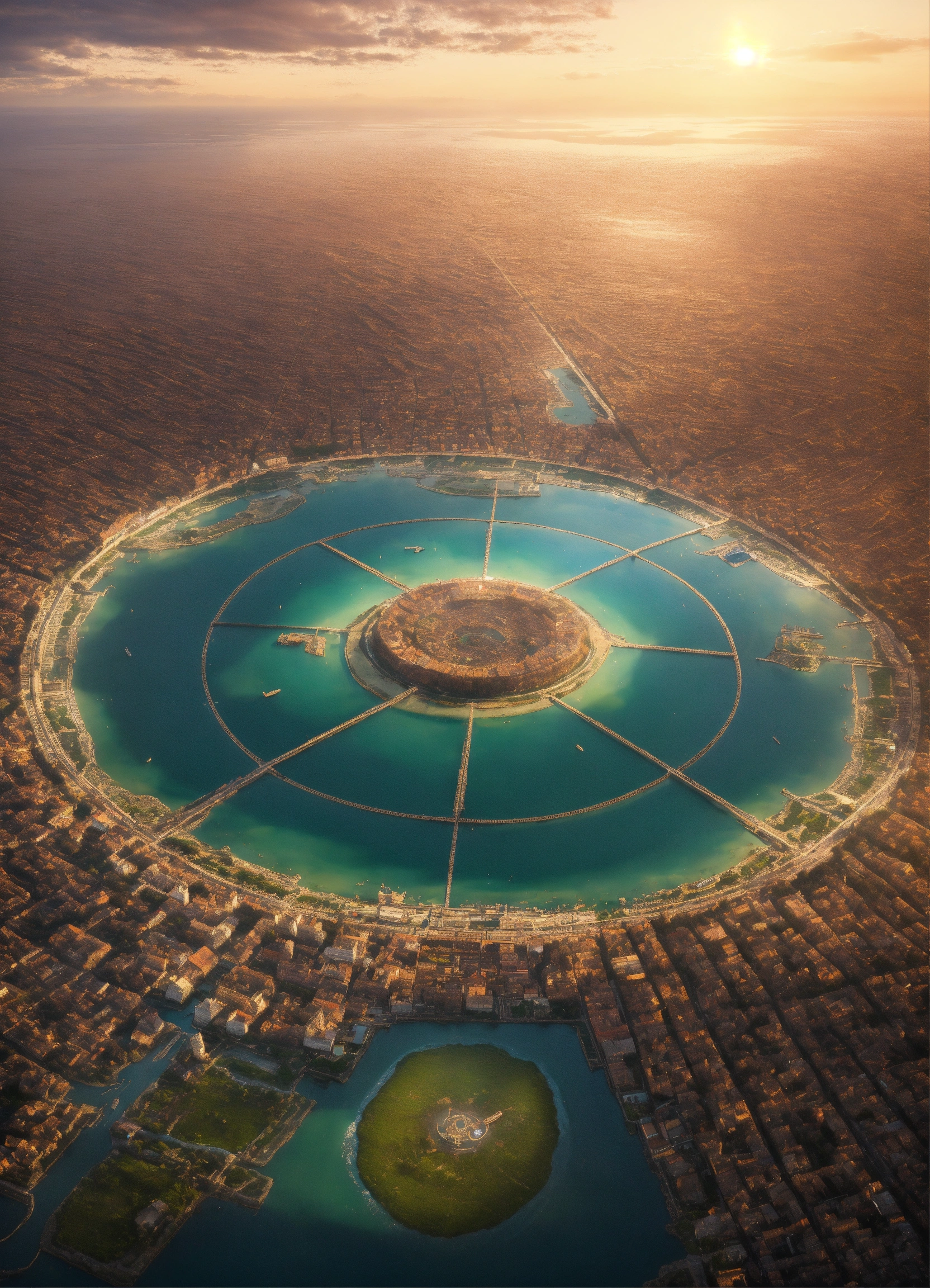 Lexica - City surrounded by a large ring of water. . the ring was ...