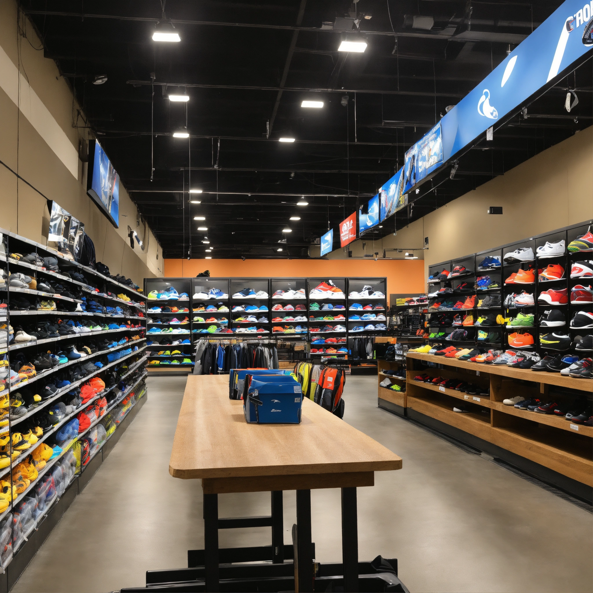 Lexica - A photo of a large, well-stocked sporting goods store. The ...