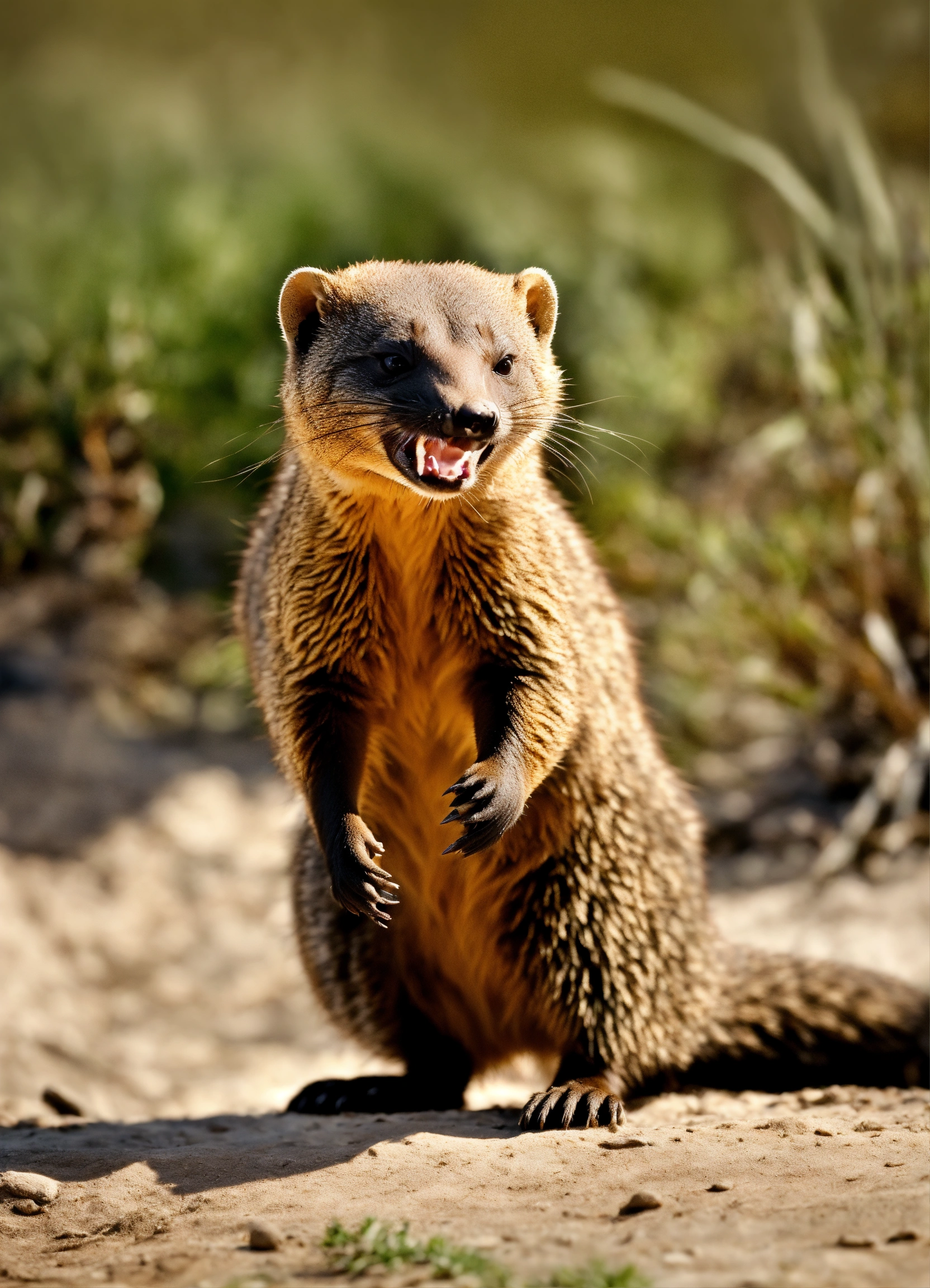 Lexica - Angry mongoose; full body; ultra-realistic; solid white ...