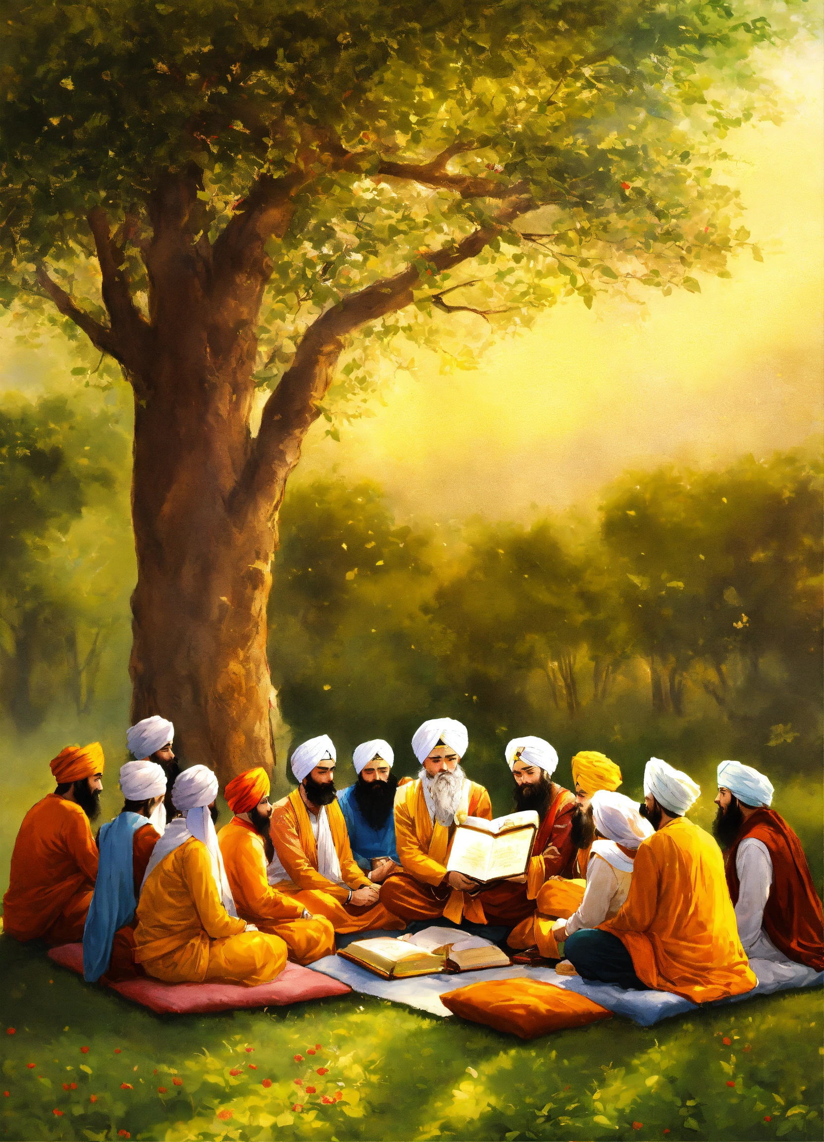 Lexica Sikh guru guru nanak dev ji,with gursikh mans & womans sangat