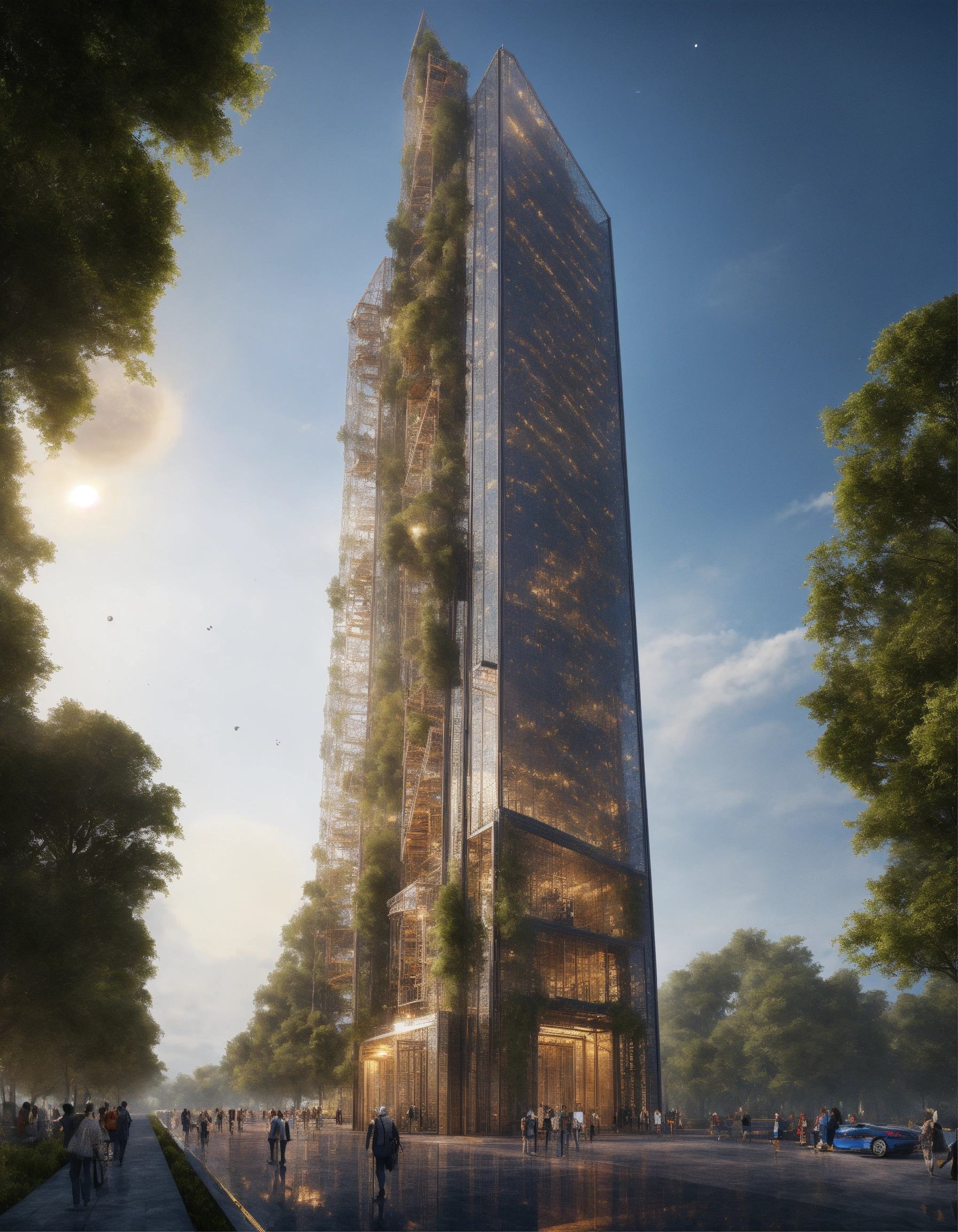 Lexica - 10000m high building elevator to space