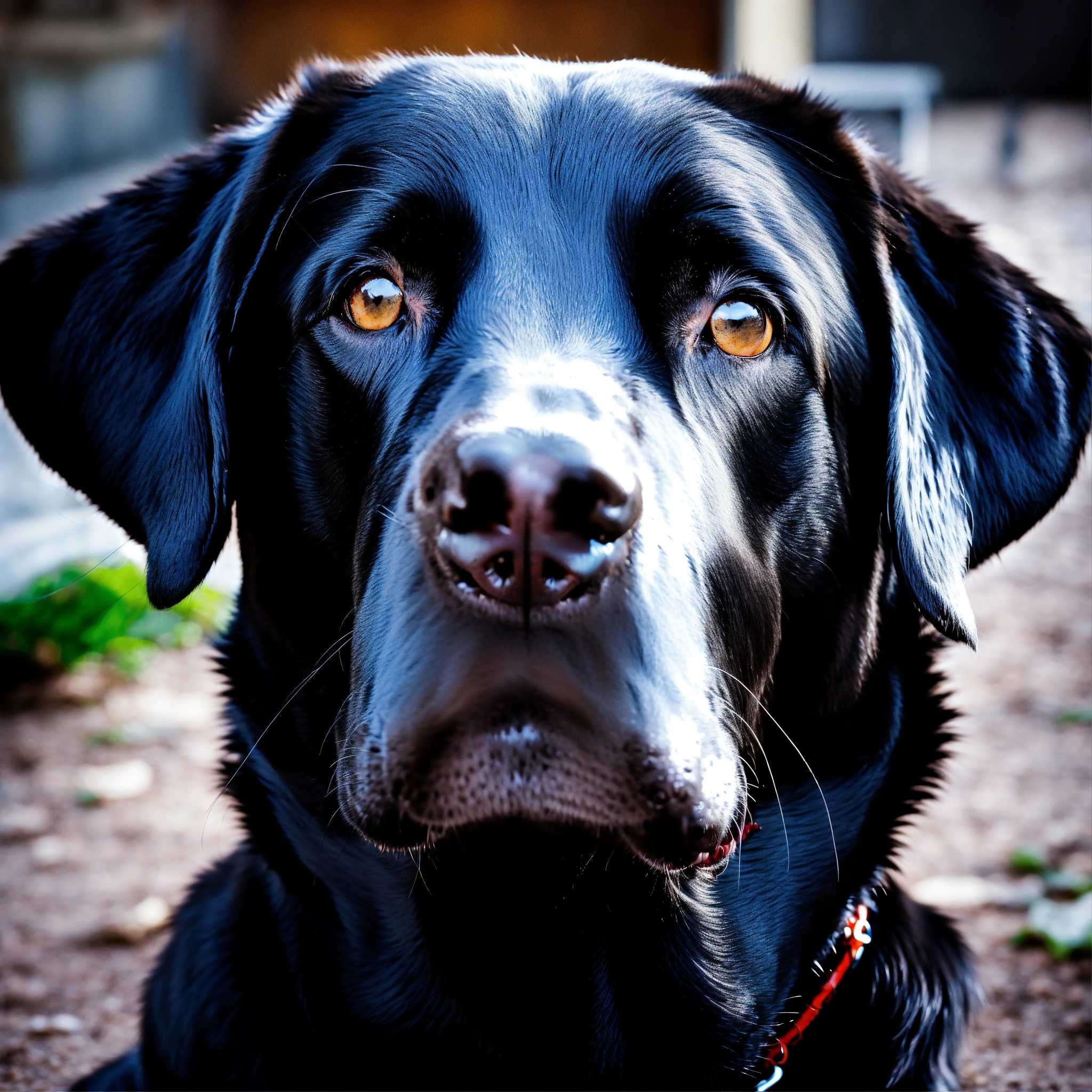 Lexica - A funny picture of a black labrador