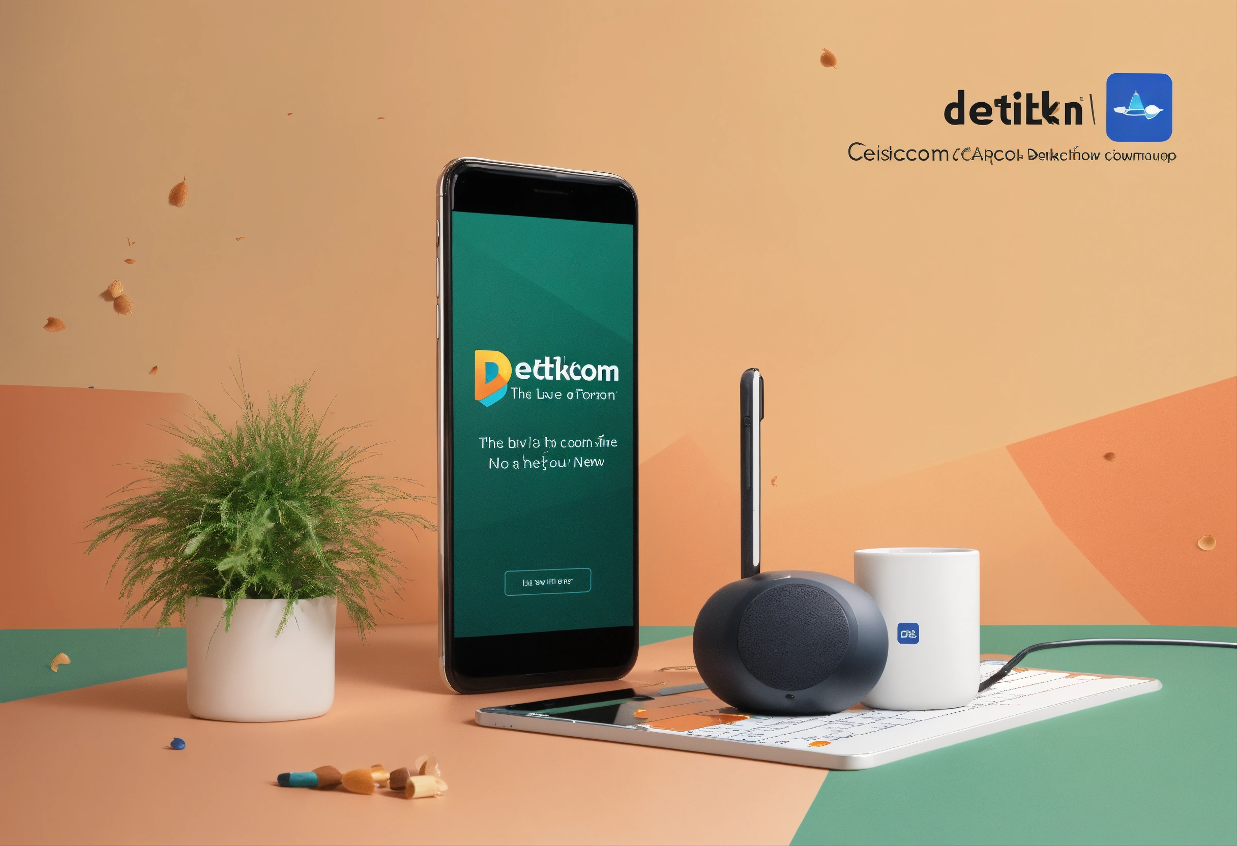 Lexica - Create an image promoting the Detikcom app. Display the app ...