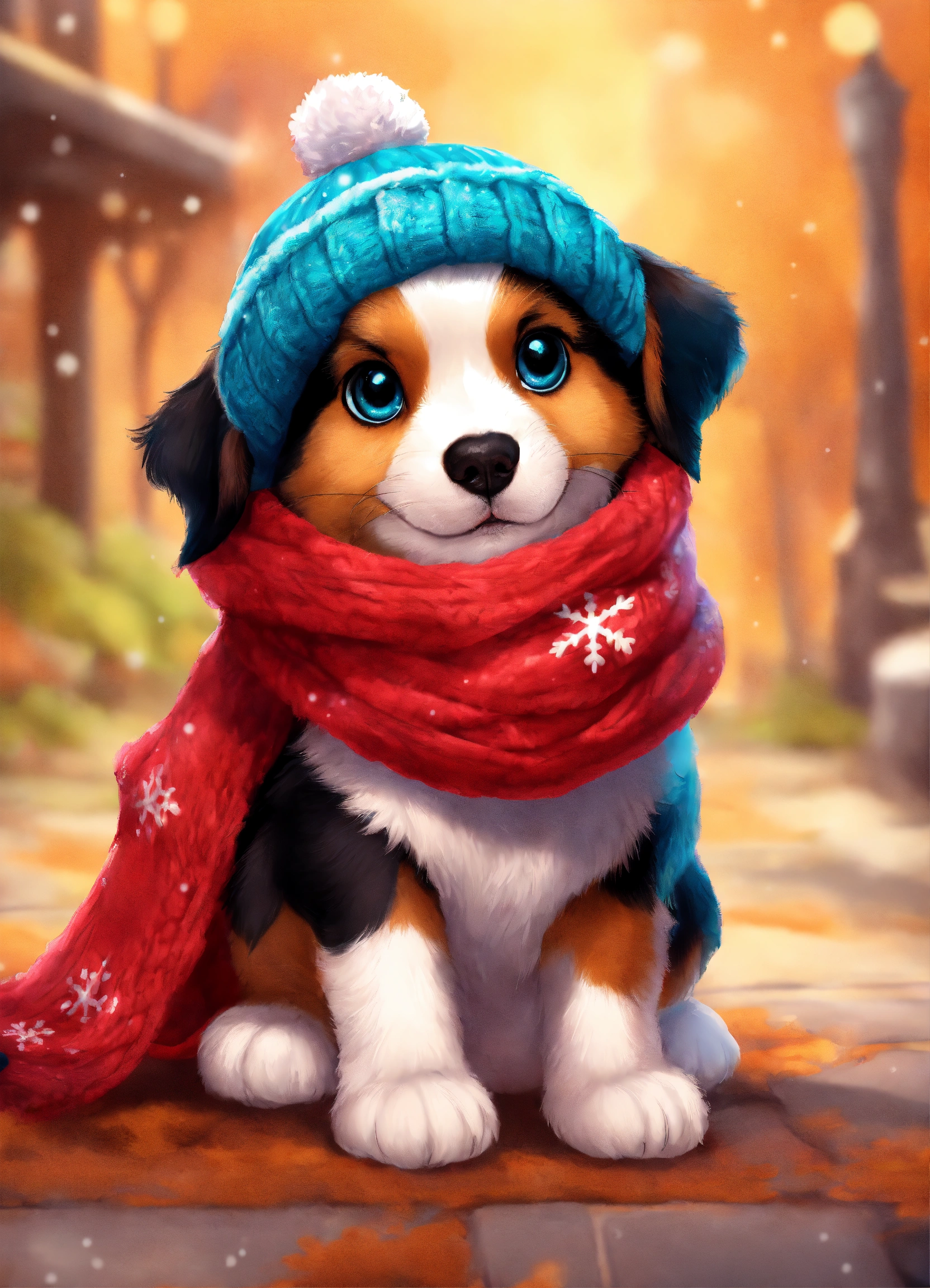 lexica-a-cute-puppy-wearing-a-winter-hat-and-scarf-fantasy-cartoon