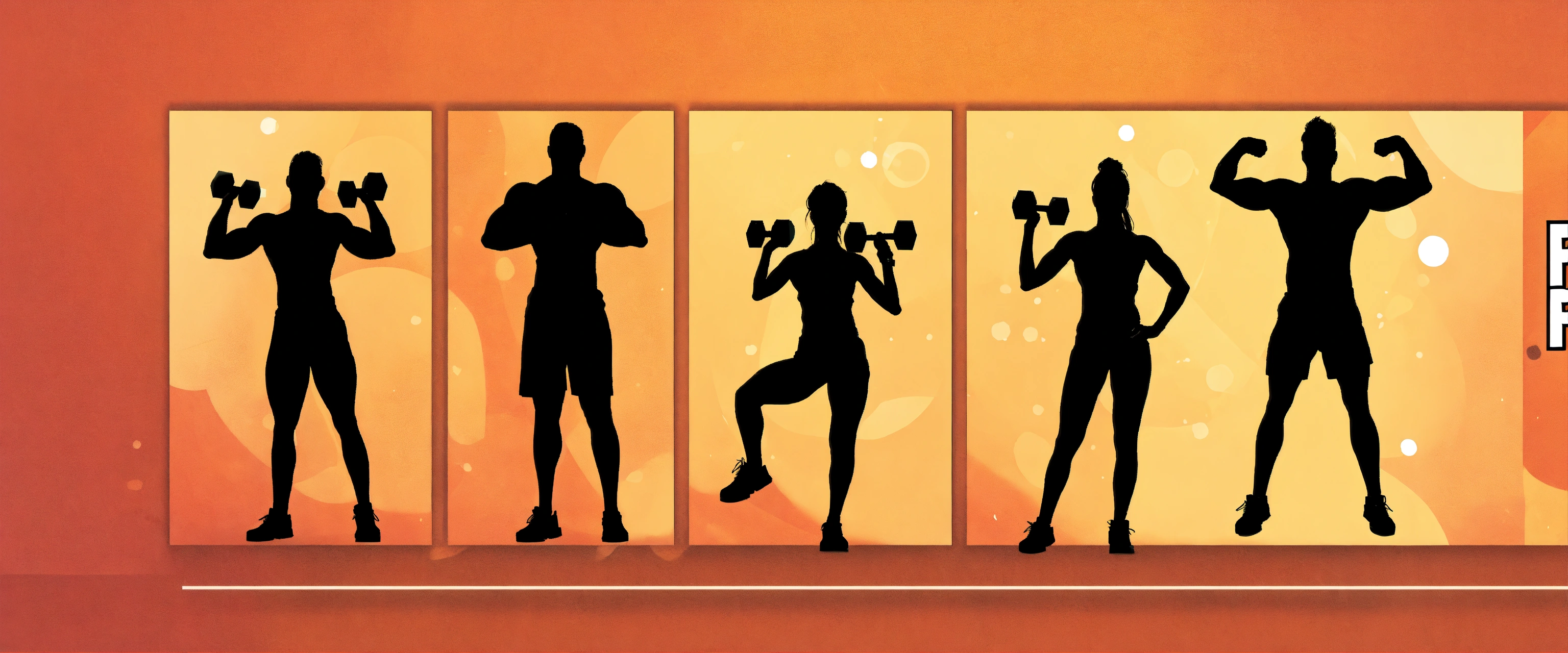 Lexica - Full body fitness workout banner graphic with high deteial visuals