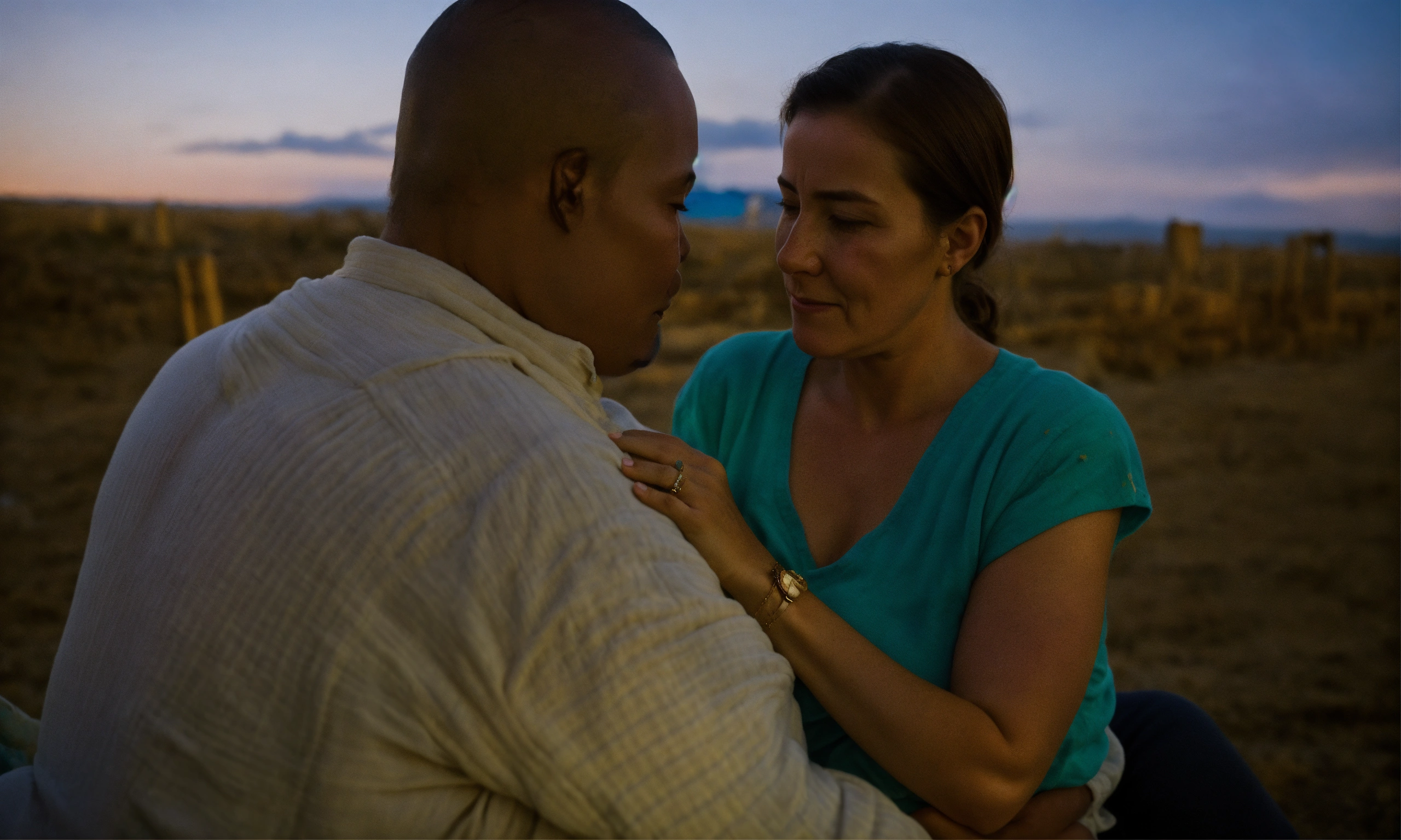 Lexica - In the emotional photo, the woman, her injuries healing ...