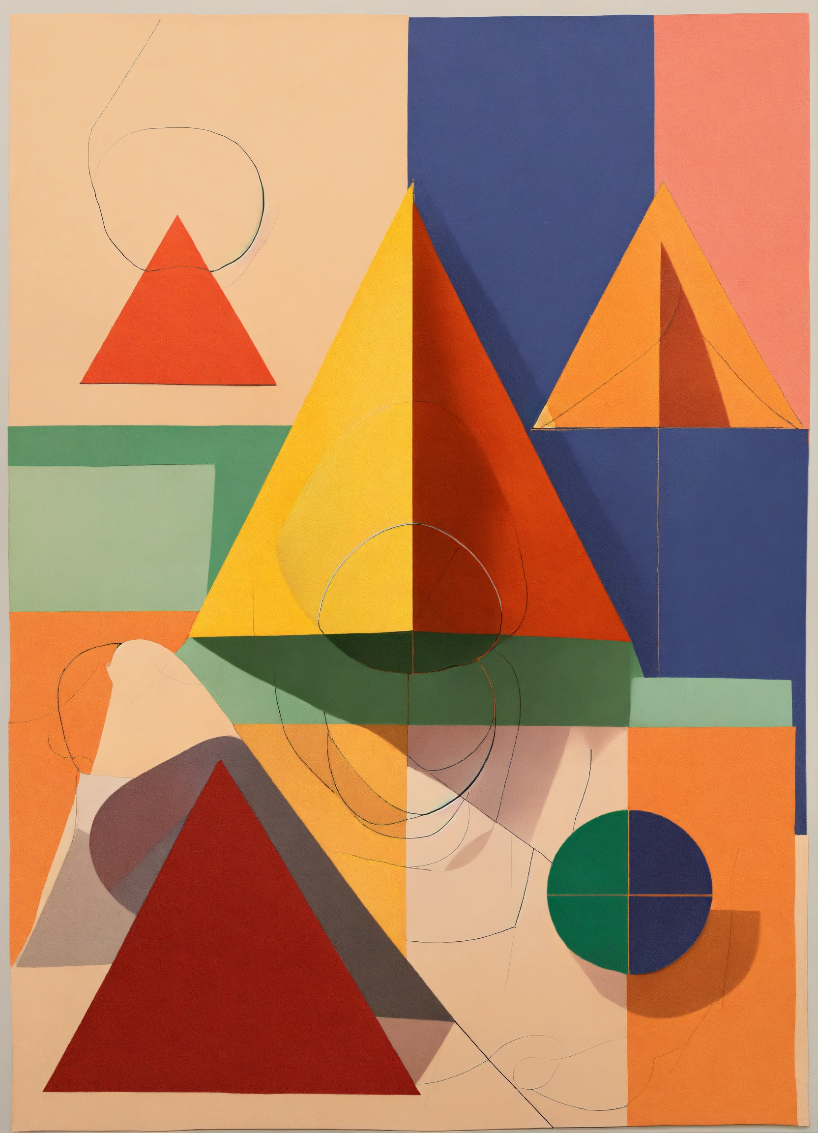Lexica - 3 colored geometric shapes, including 1 triangle, 1 circle and ...