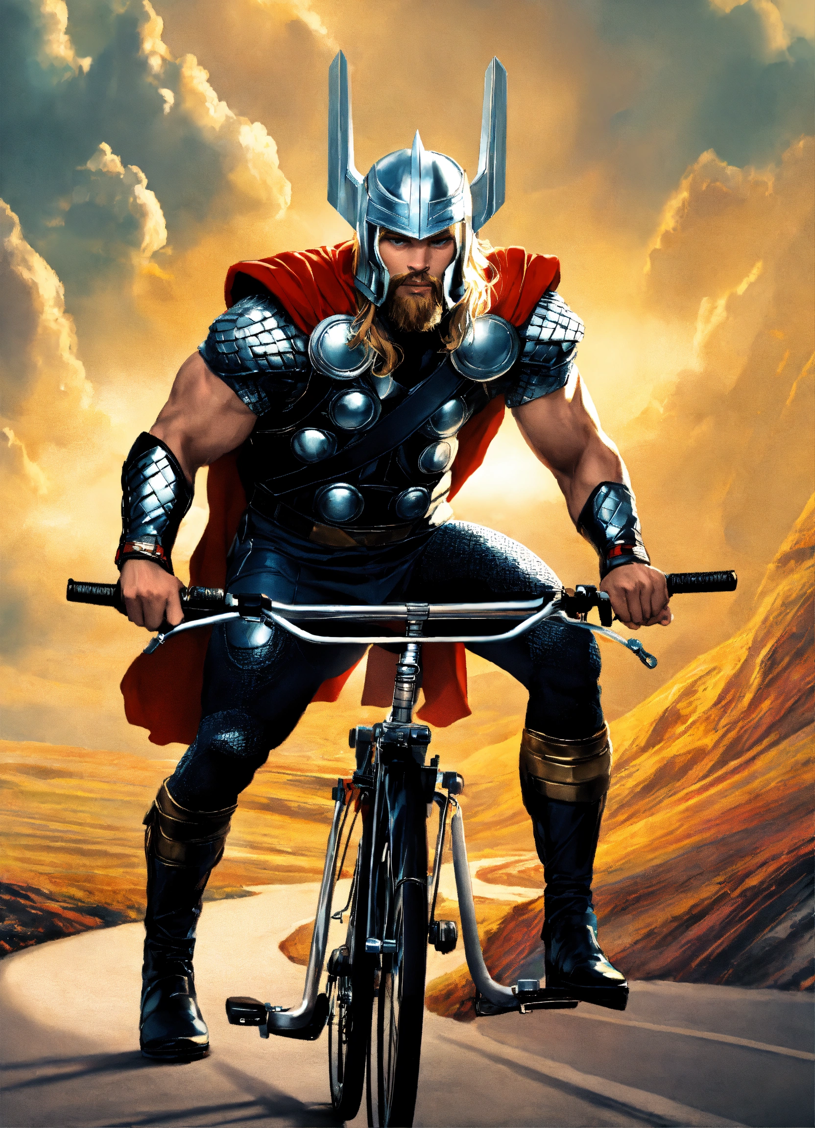 Lexica - Thor riding bicycle
