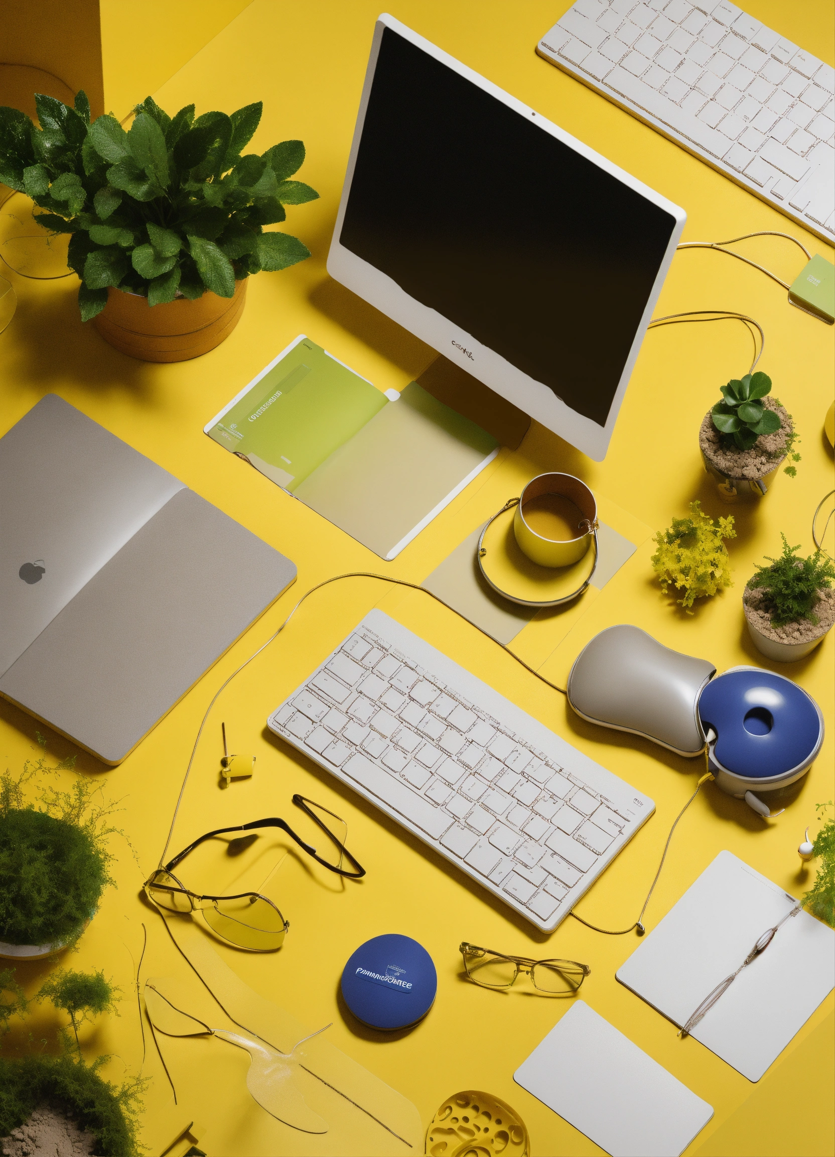 Lexica - 'objects of a computer graphic designer, suit and accessories ...