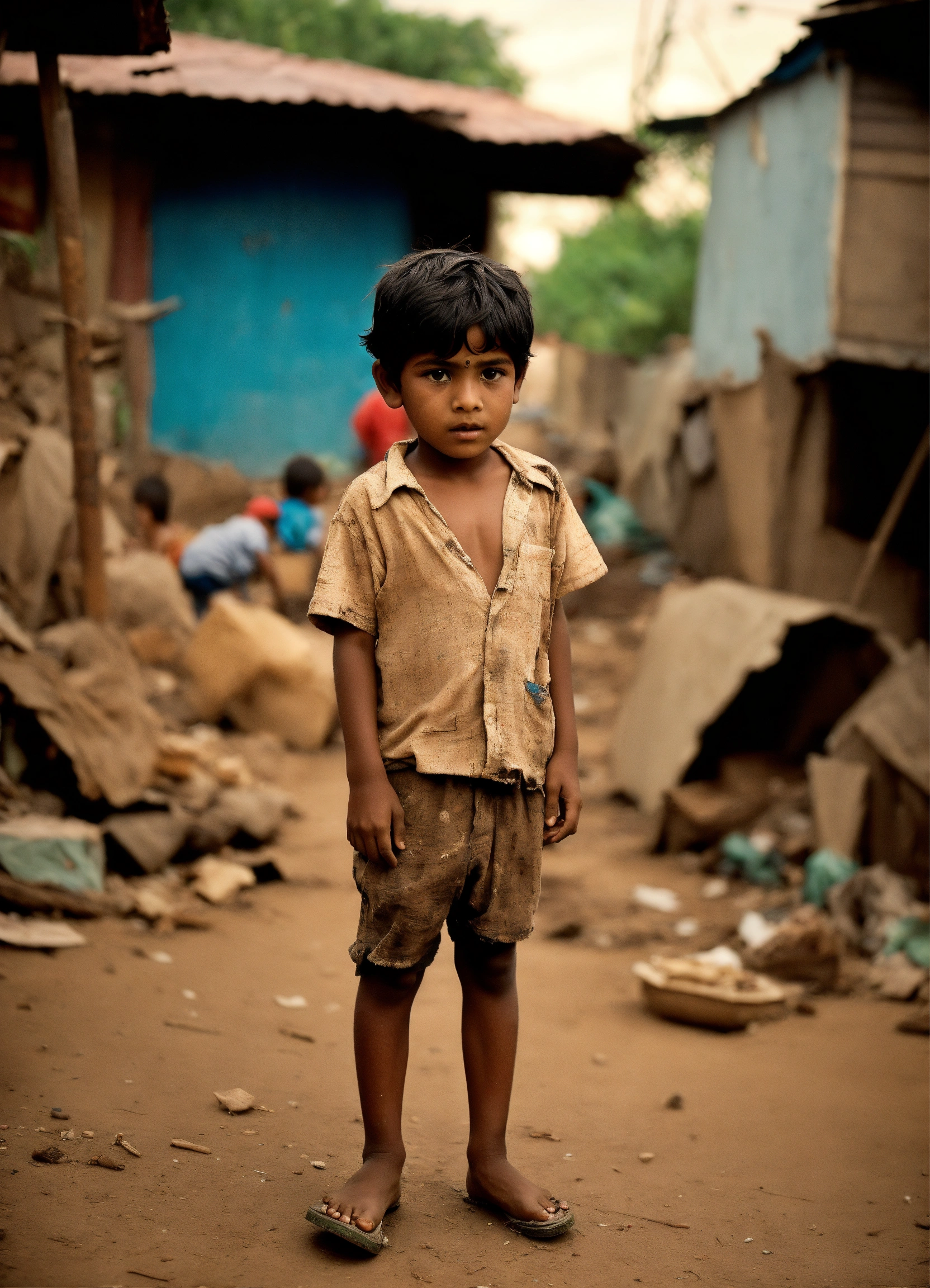 Lexica Visualize a deeply moving image that captures a moment in the life of a young 5year