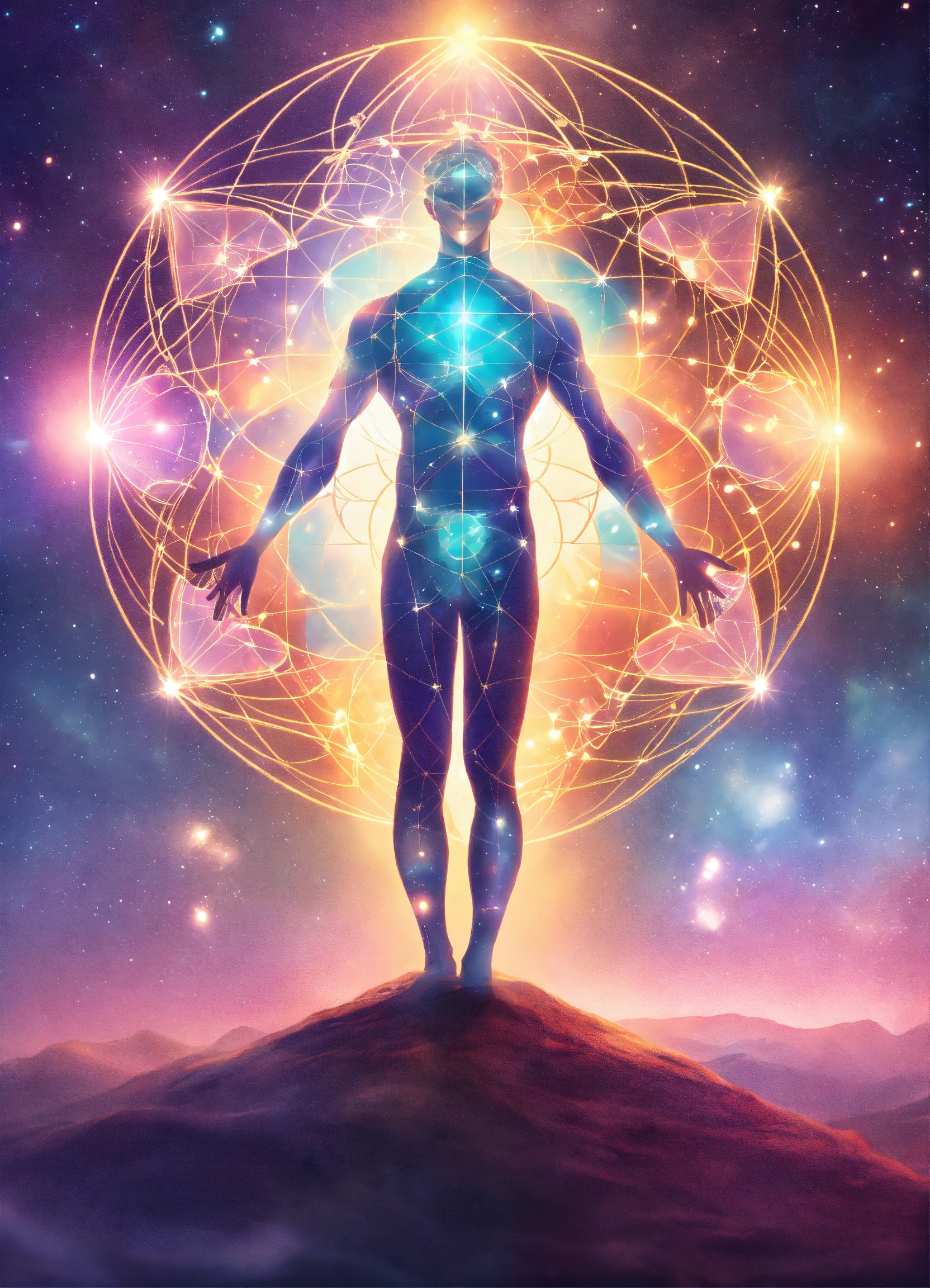 Lexica - A human male symbole, connected to other universe, pastel ...