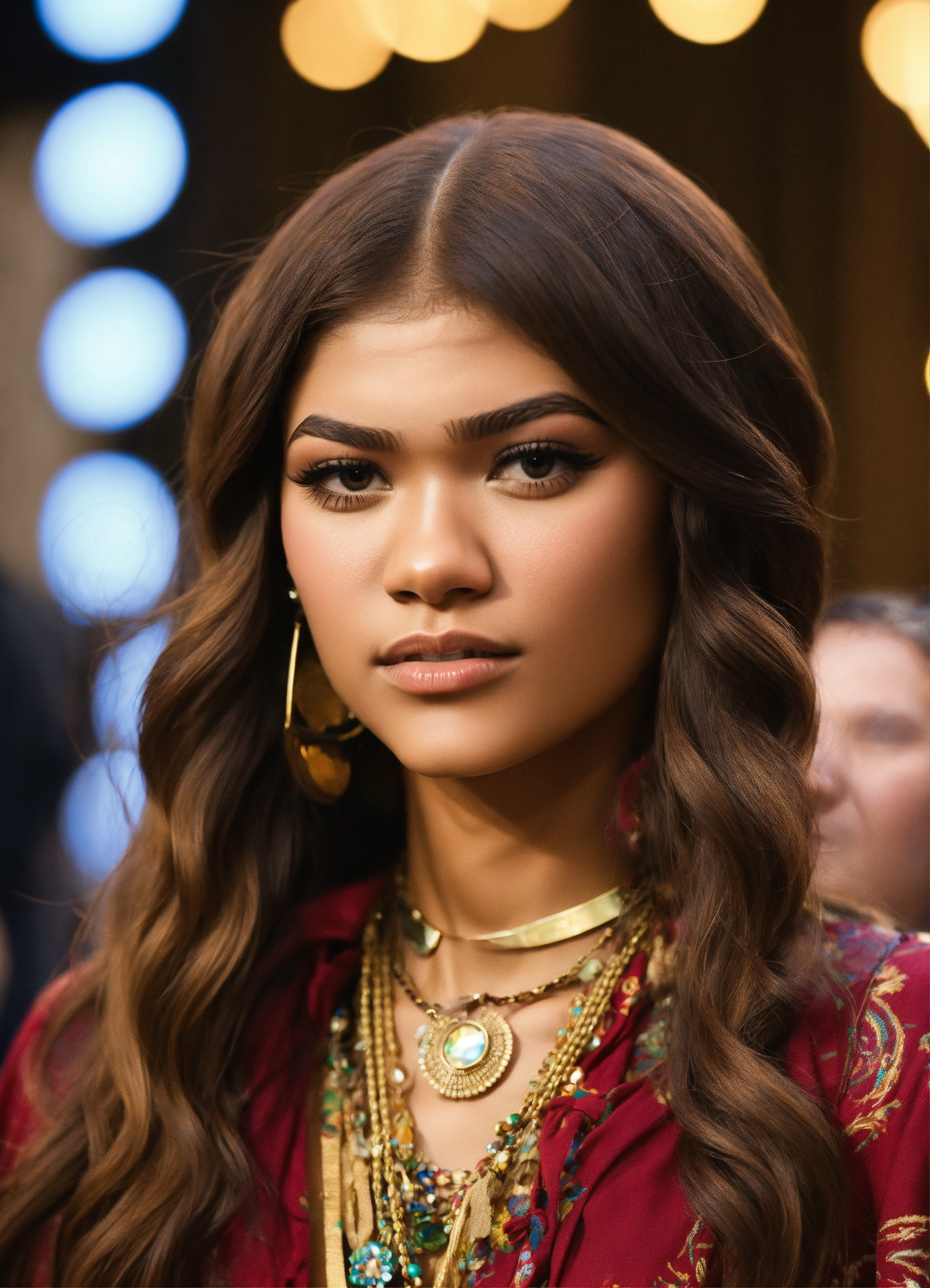 Lexica - Zendaya secret agents bohemian chic attire