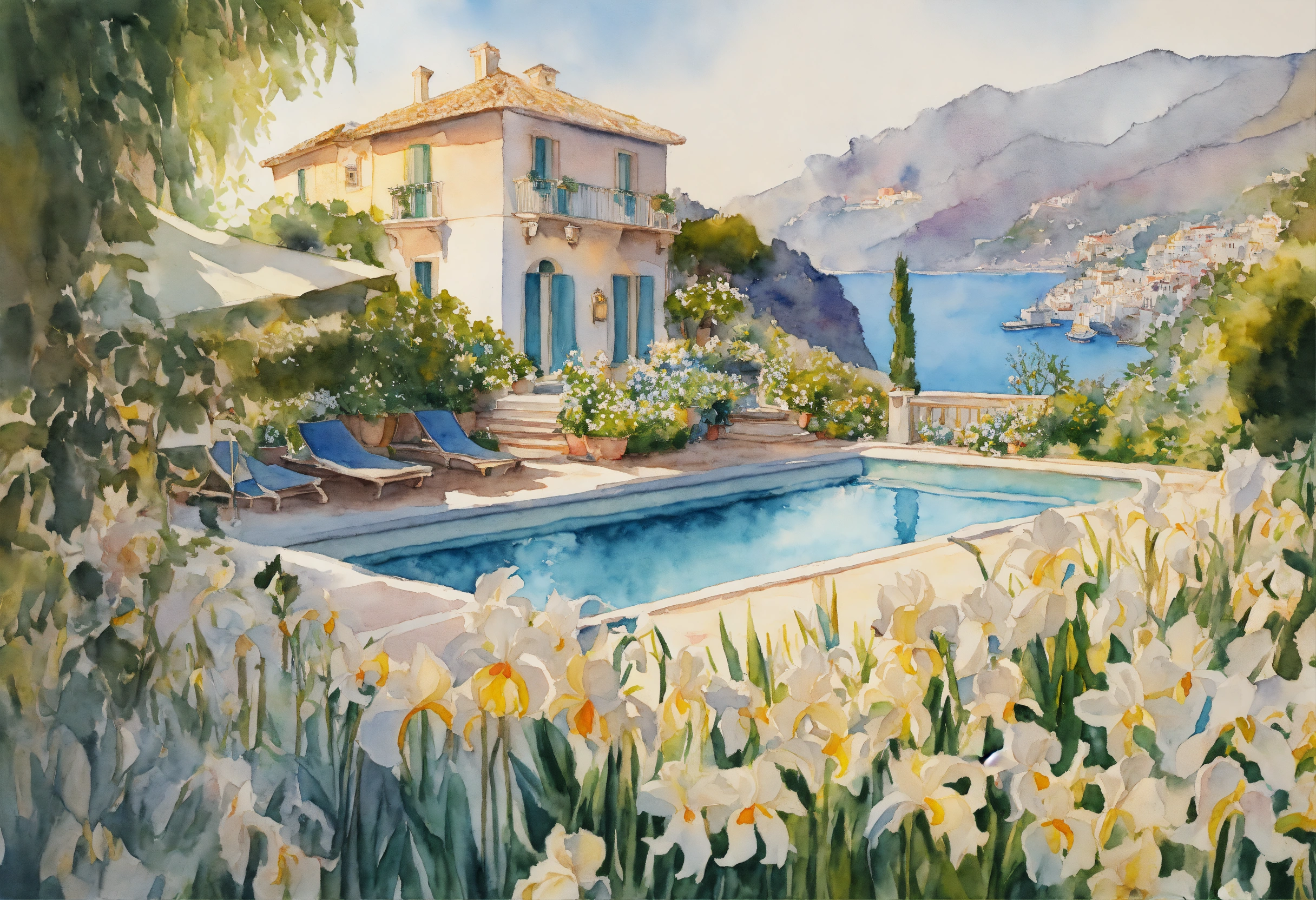 Lexica - Watercolour painting, pastel colours, warm light, intricate ...