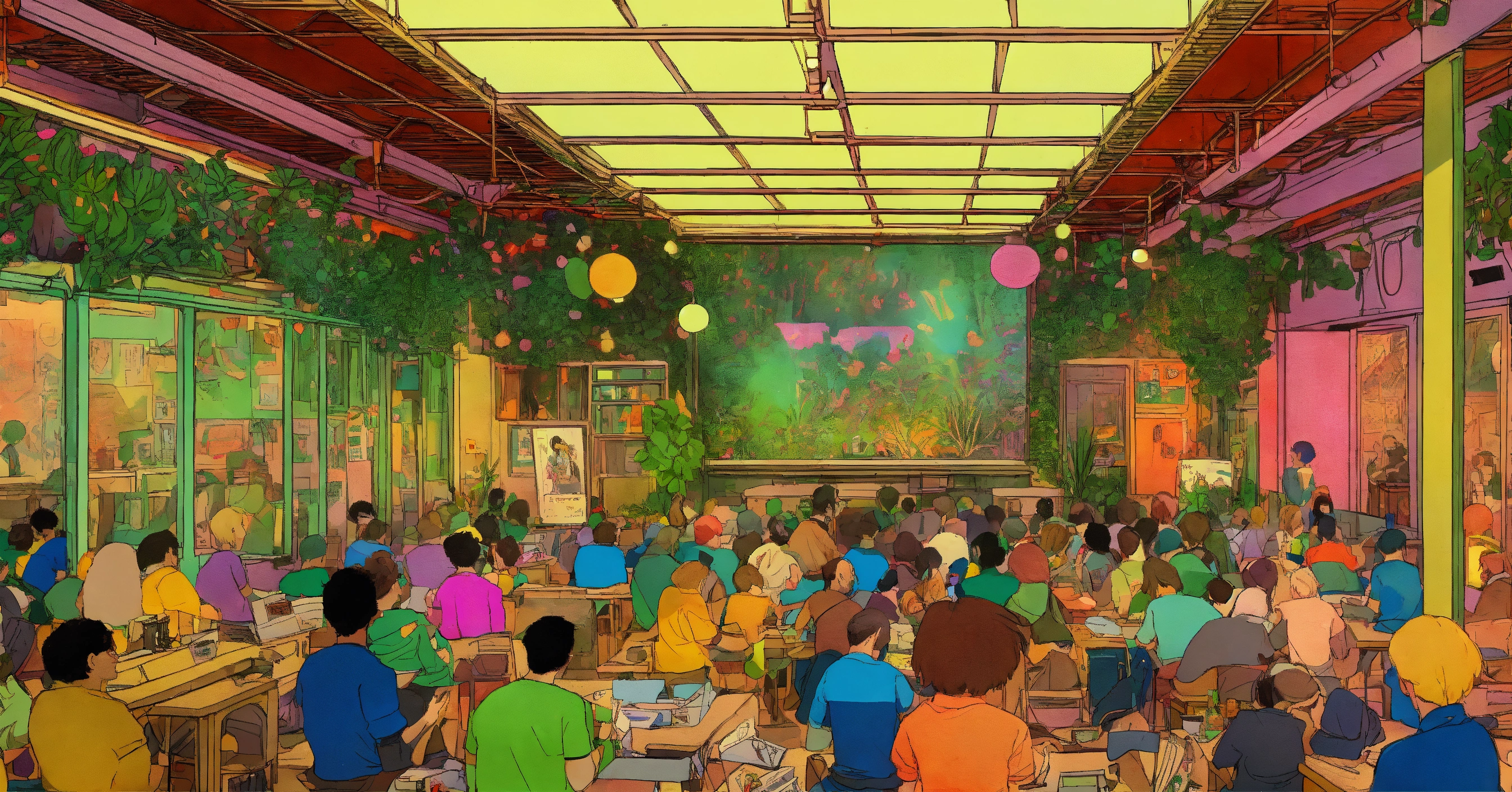 Lexica - Write a vivid and descriptive scene set in a futurepunk ...