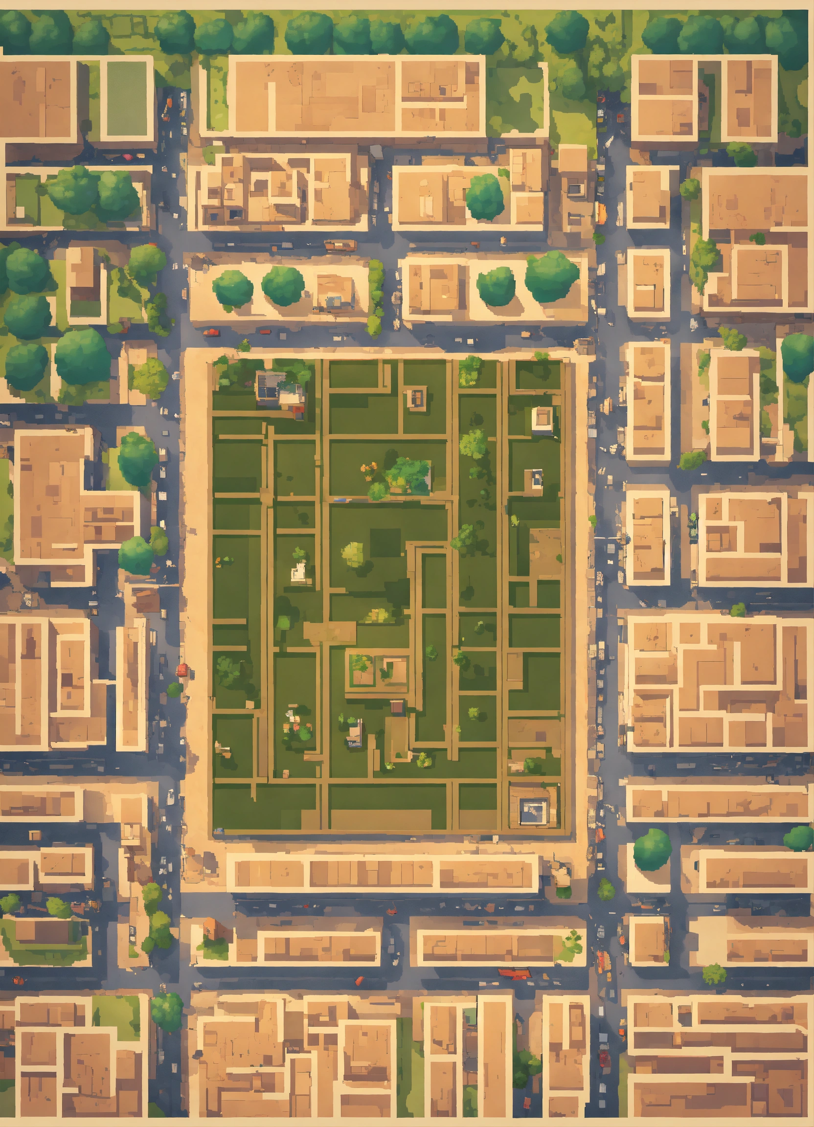 Lexica - Simple blocky pixel image in a 3/4 top-down perspective with ...