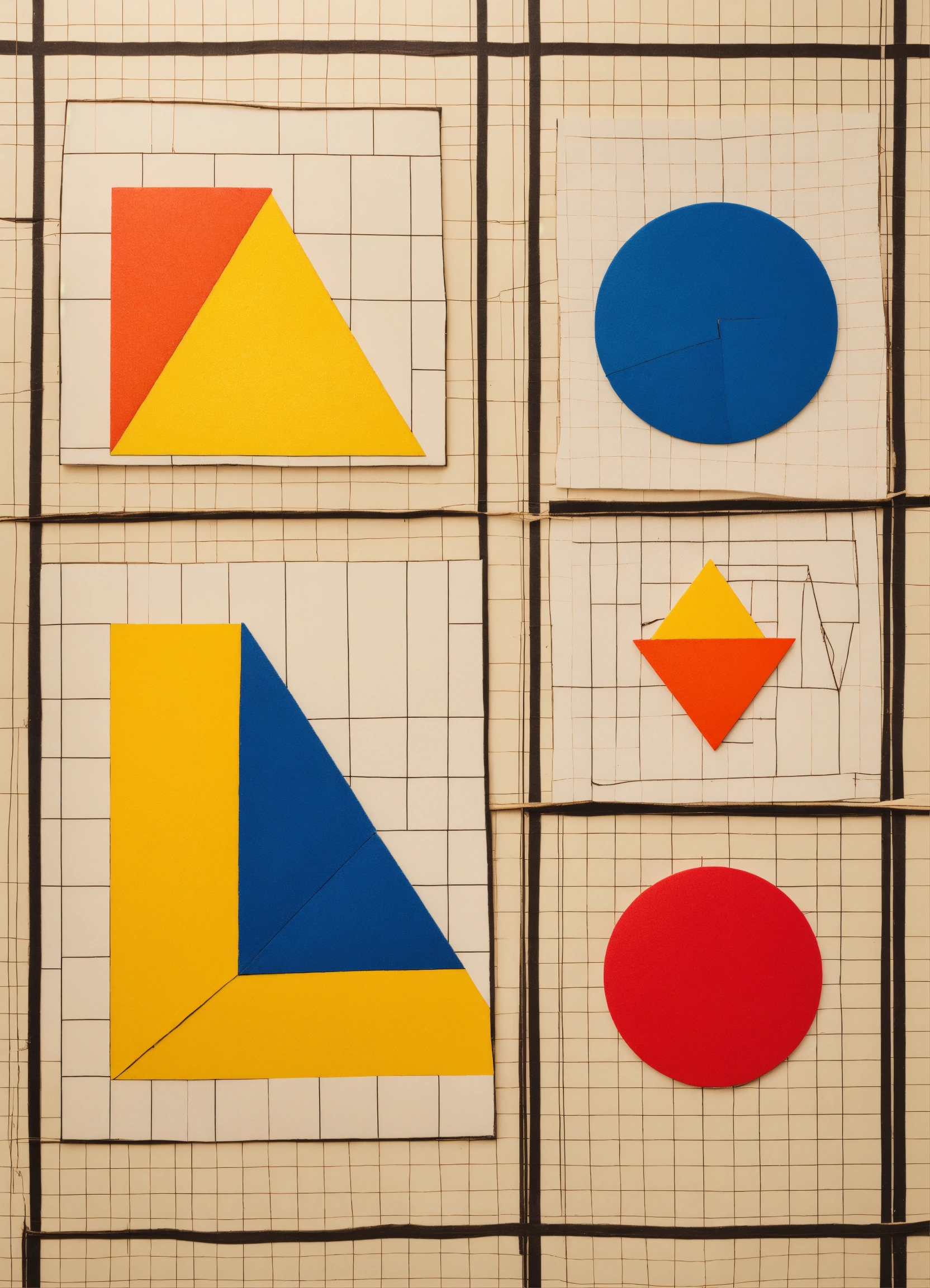 Lexica - 3 colored geometric shapes, including 1 triangle, 1 circle and ...