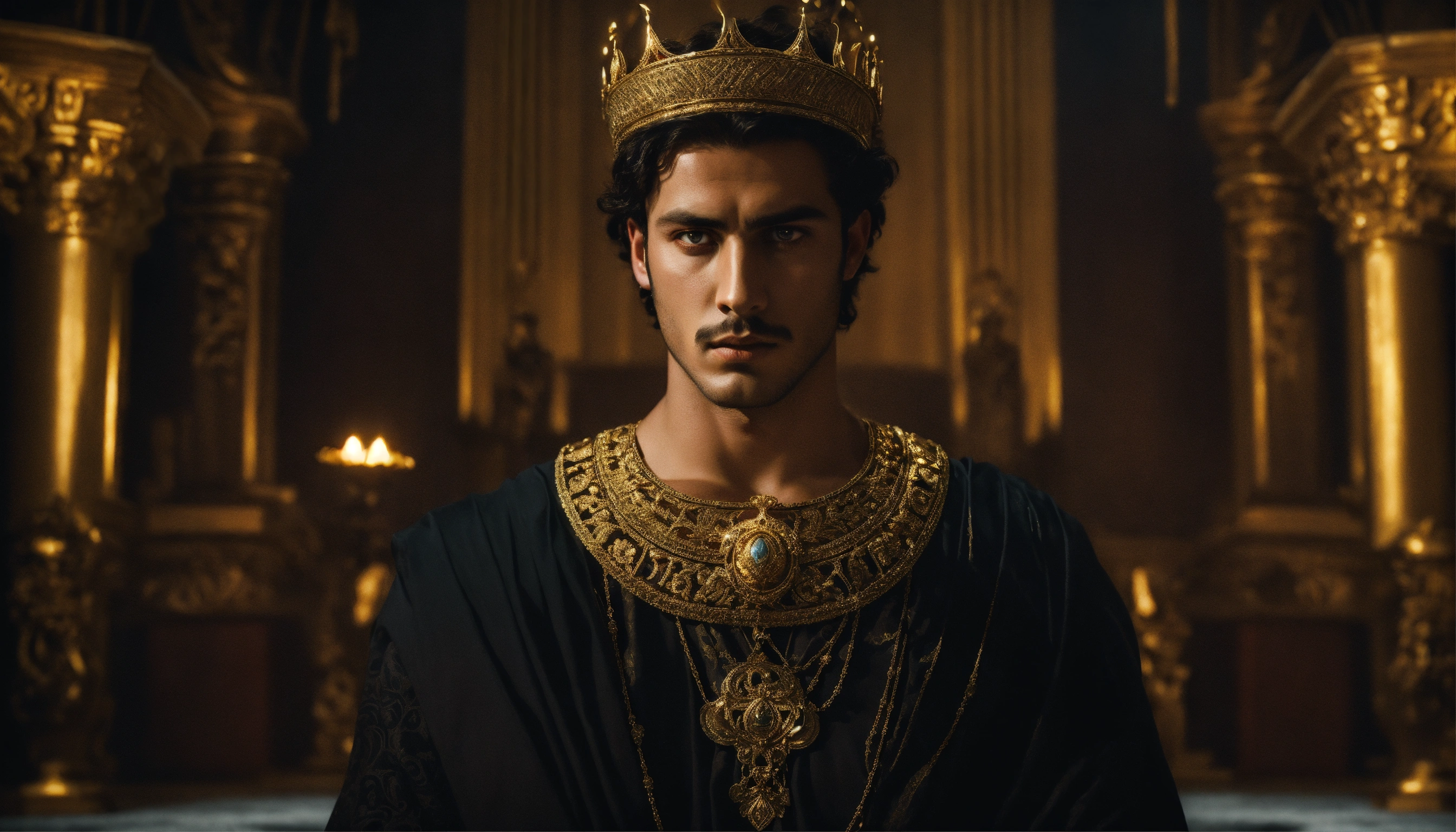 Lexica - Dark, mysterious and dramatic portrait of a young handsome ...