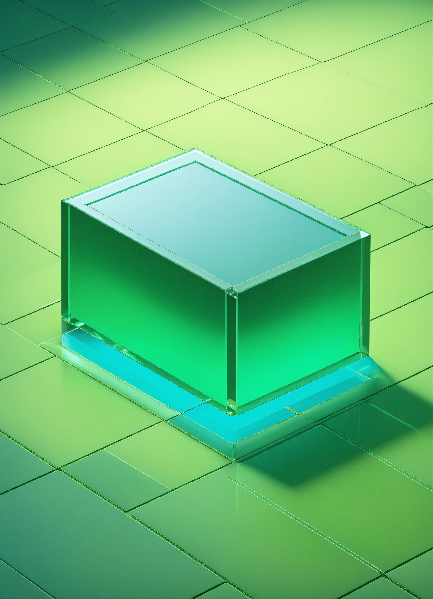 Lexica - A 3d render of a single transparent rectangular street paving ...