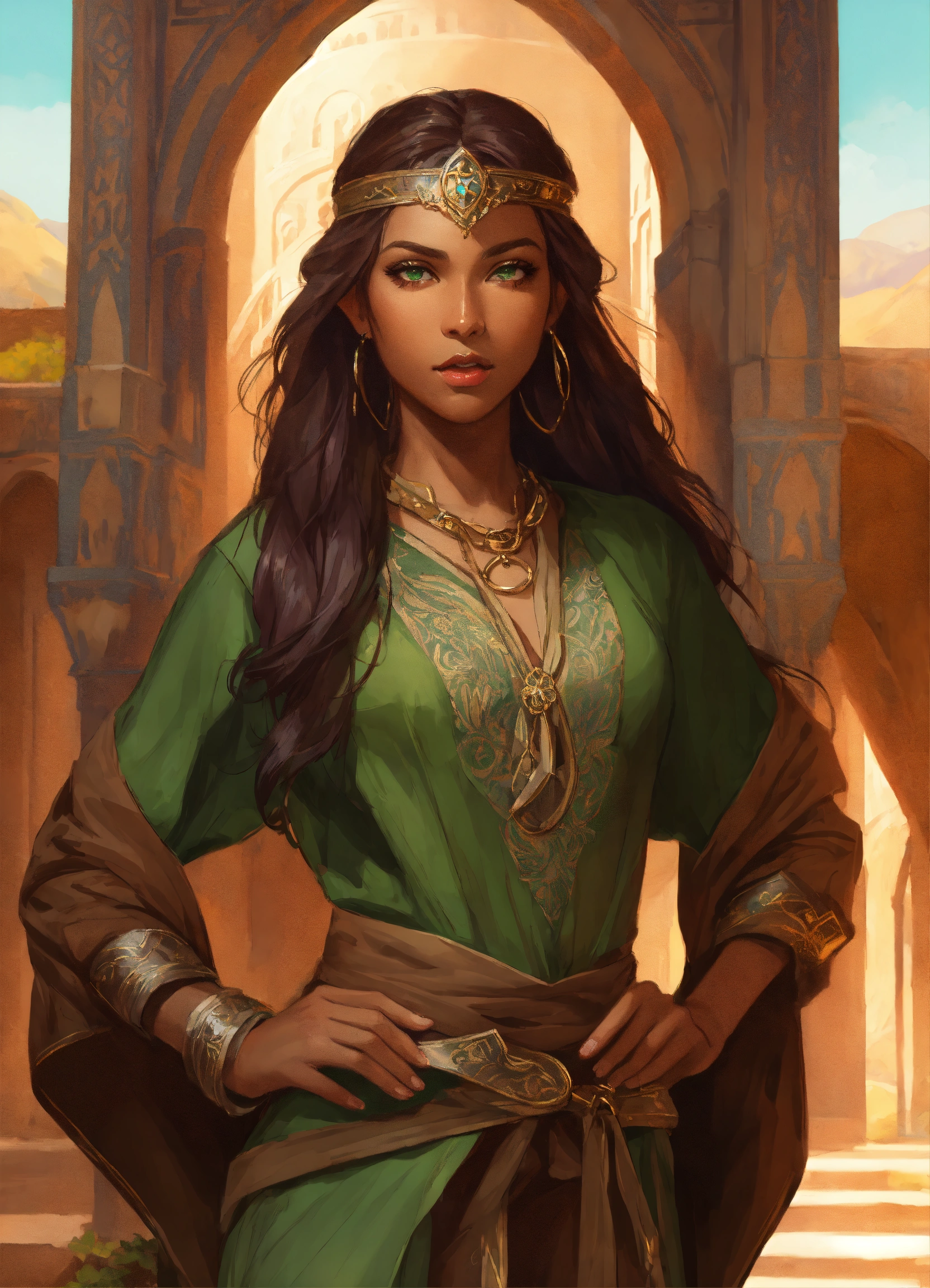 Lexica - Full body portrait of gorgeous elf female scout, high ...