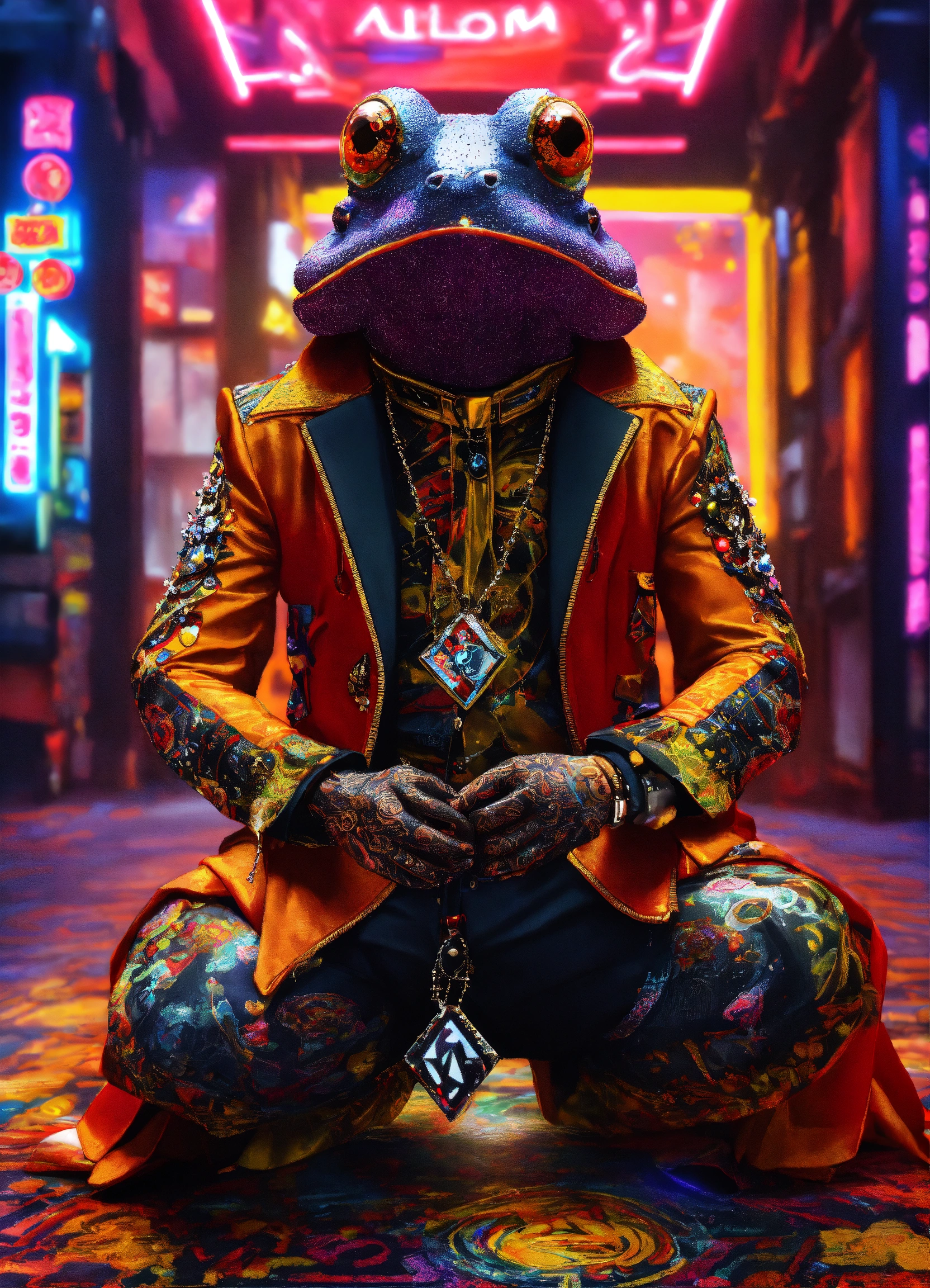 Lexica - I’m Photorealistic portrait of A diamond TOAD occult ...