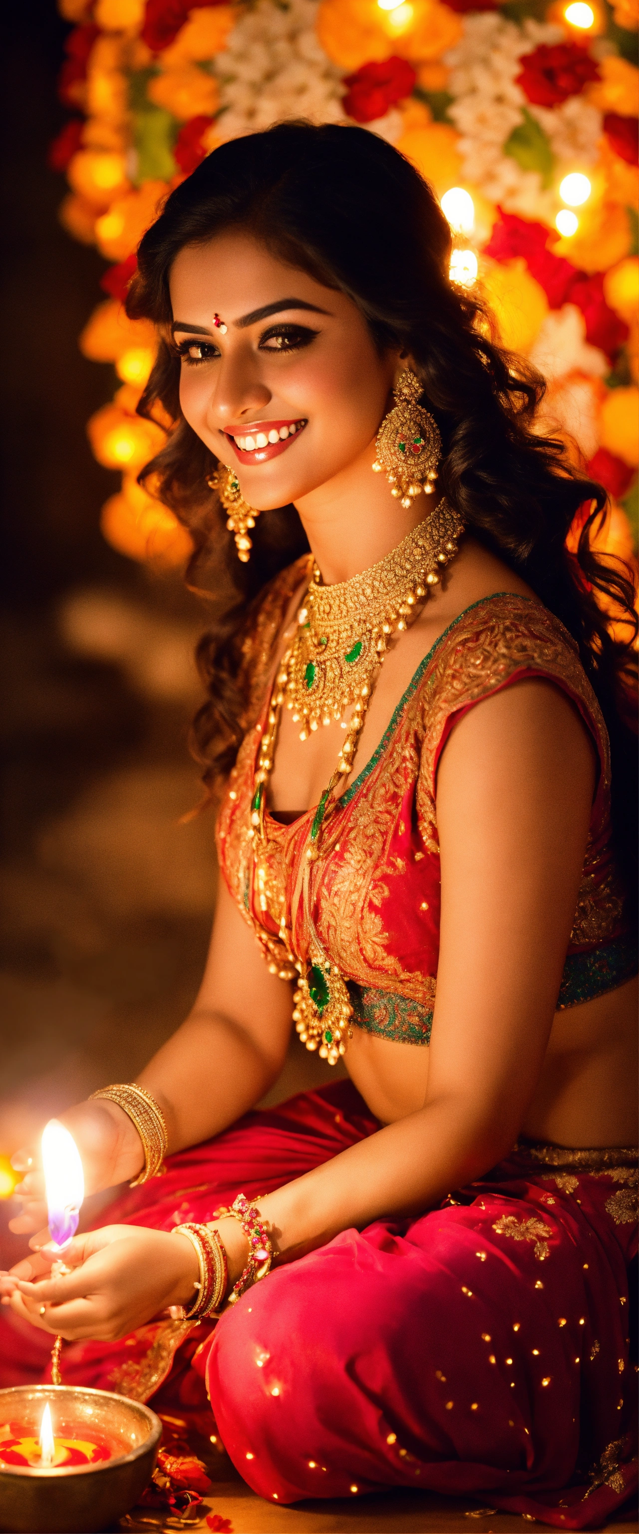 Lexica - Beautiful diwali lighting, diya background, stunning persian ...