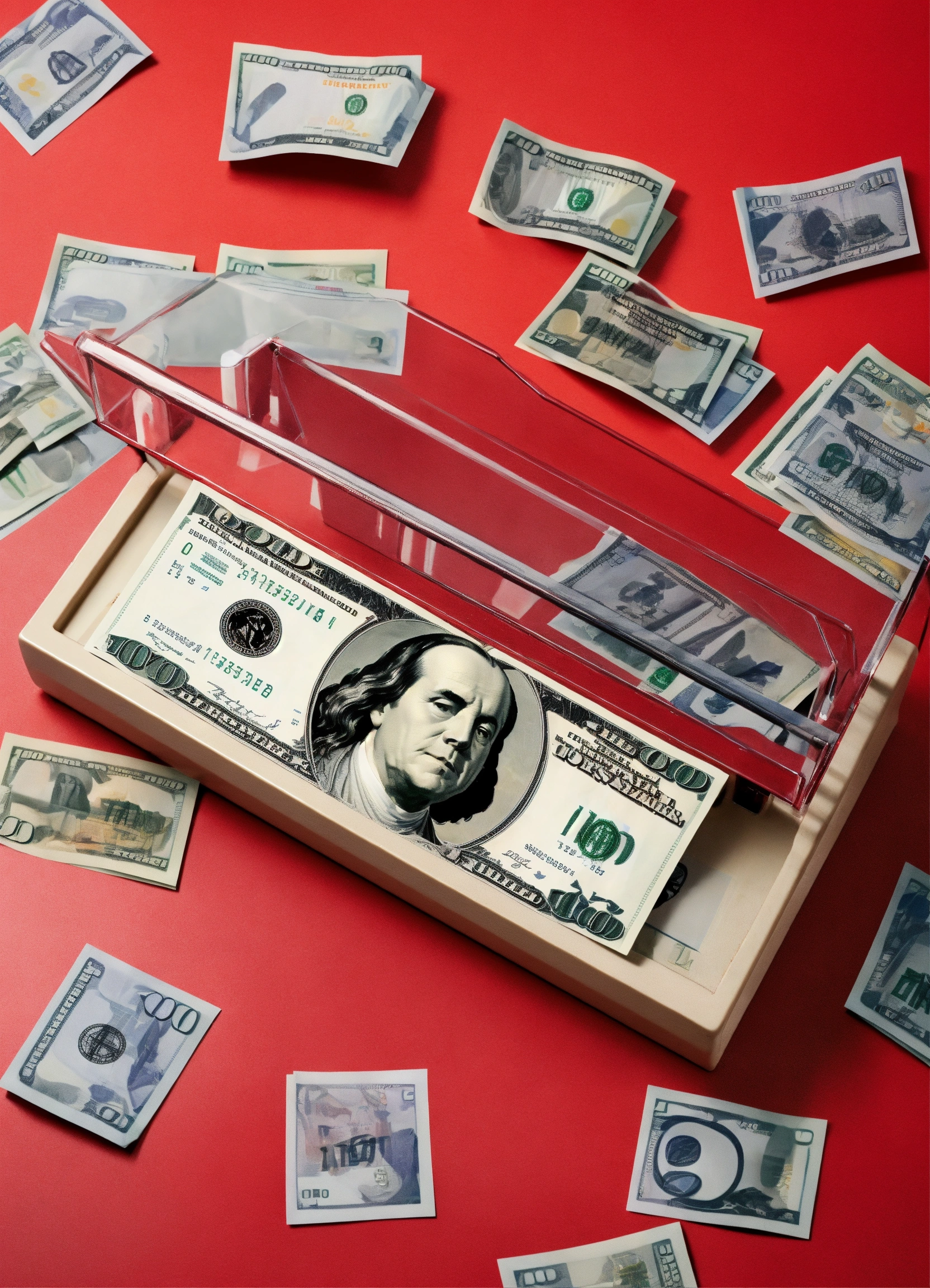 Lexica - The banknote counter is on the table, from there come out us ...
